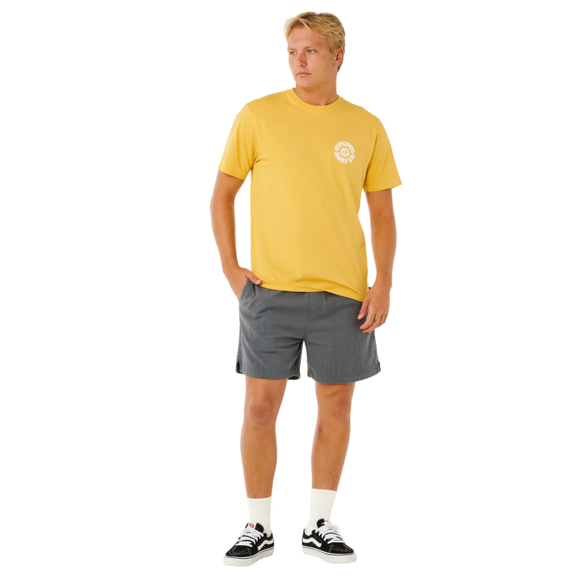 Rip Curl Men's Pacific Rinse Circle Short Sleeve Tee (Ochre) - Image 7