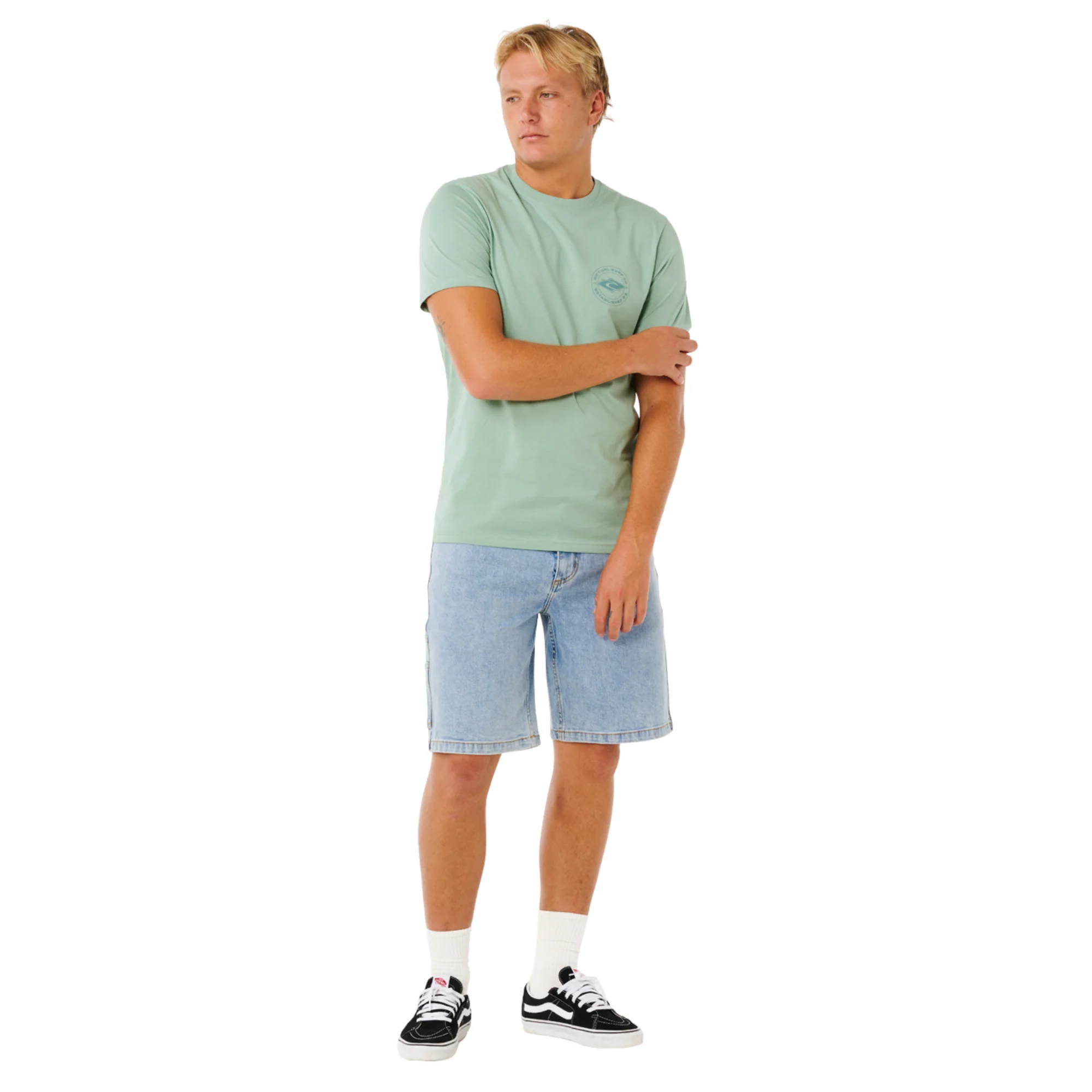 Rip Curl Men's Staple Short Sleeve Tee (Aloe) - Image 6