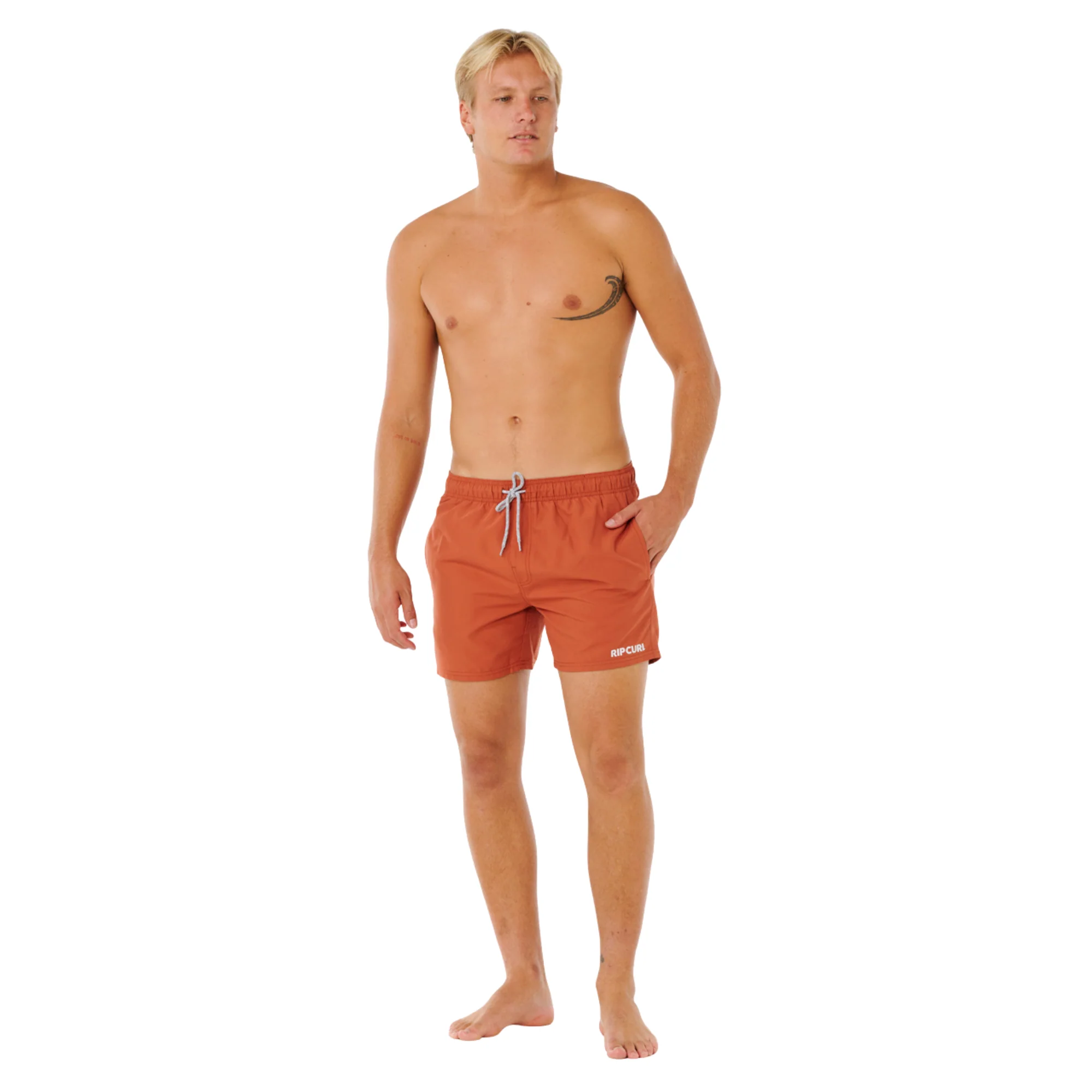 Rip Curl Men's Offset Volley Shorts (Baked Clay) - Image 7