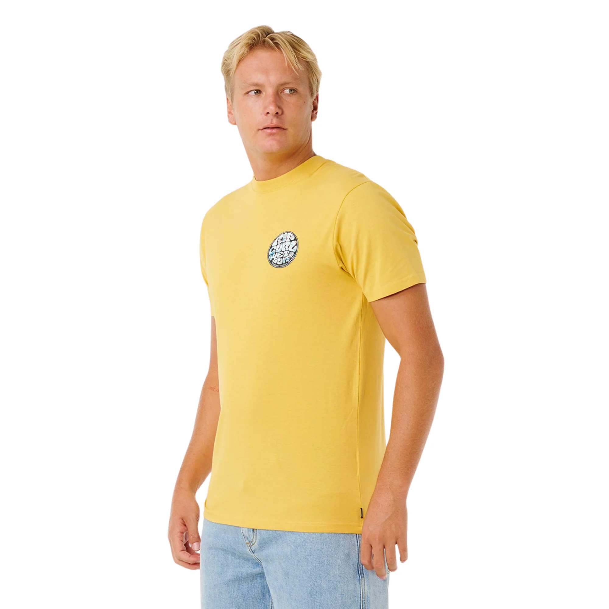 Rip Curl Men's Wettie Passage Icon Short Sleeve Tee (Ochre) - Image 4