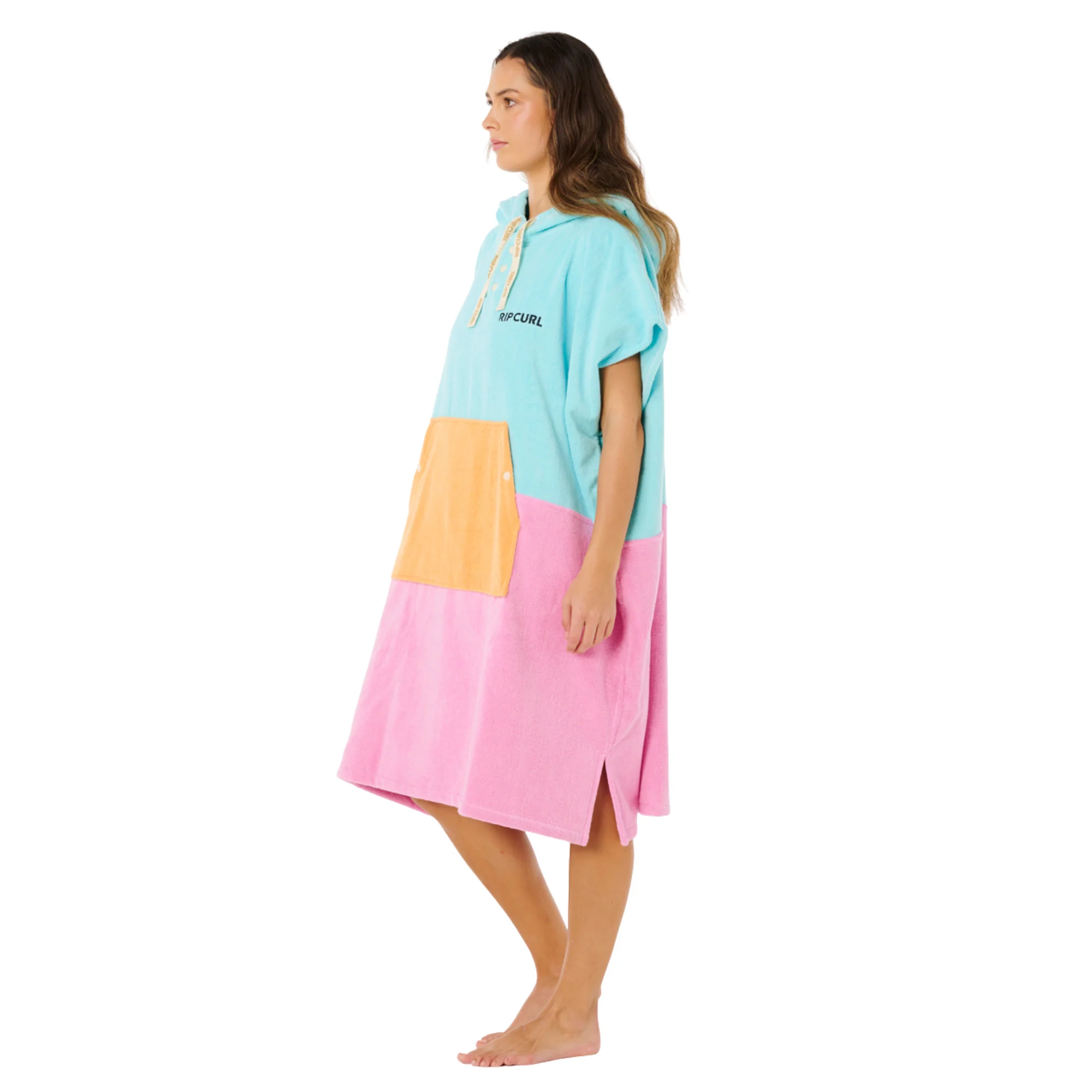 Rip Curl Unisex Premium Surf Hooded Changing Robe (Light Sea Blue) - Image 2