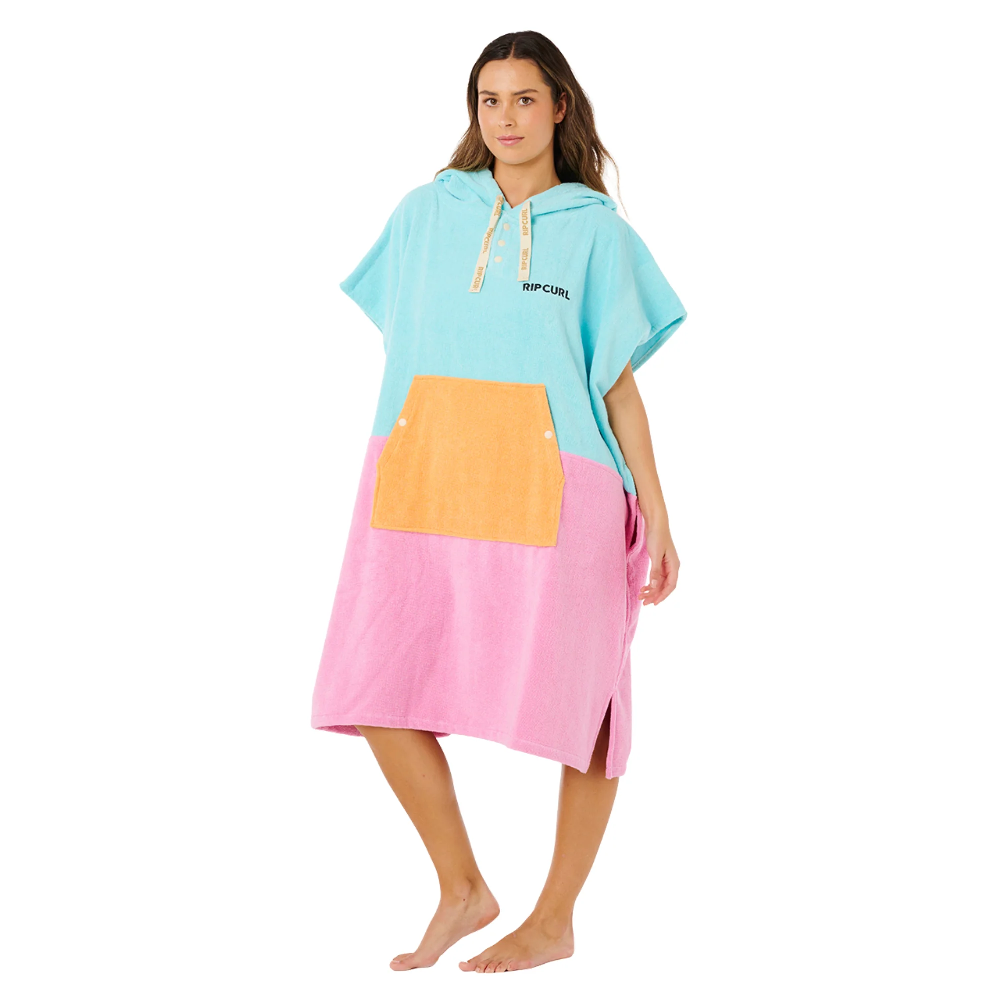 Rip Curl Unisex Premium Surf Hooded Changing Robe (Light Sea Blue) - Image 4
