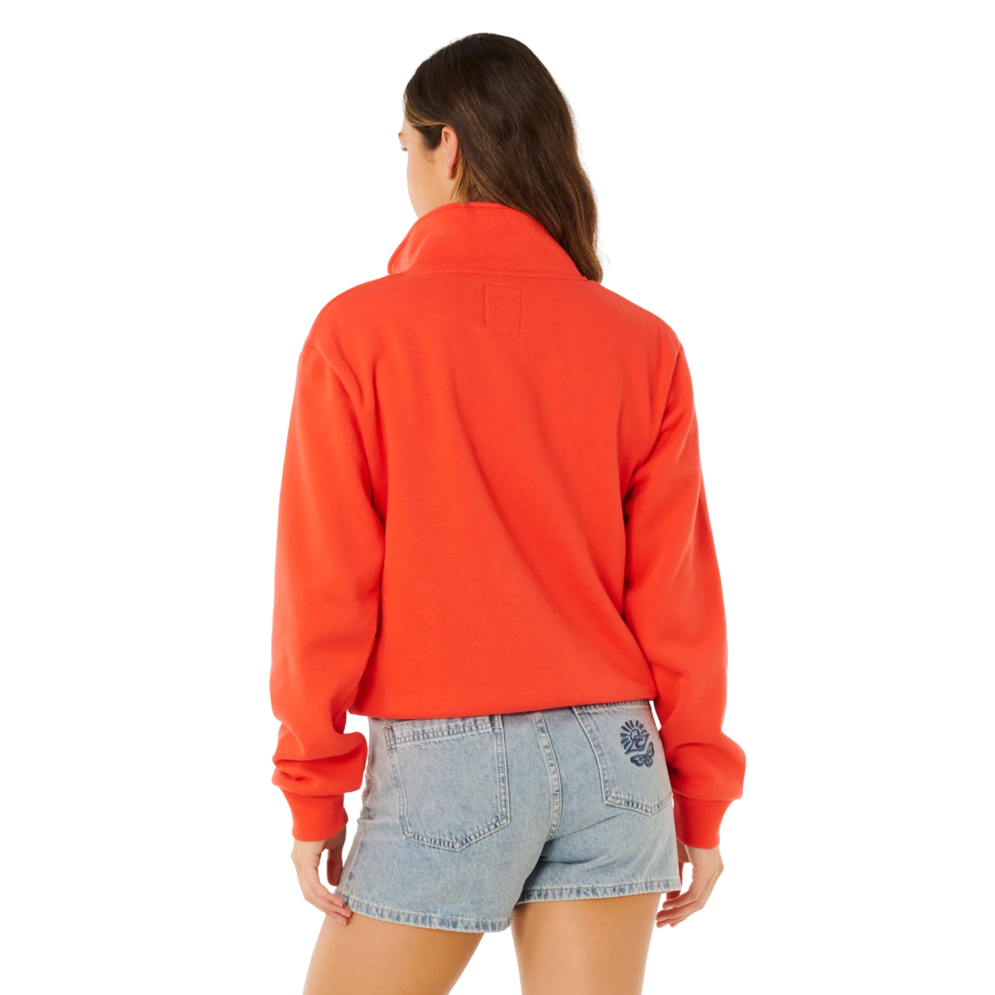 Rip Curl Women's Heart Half Zip Fleece (Red) - Image 3