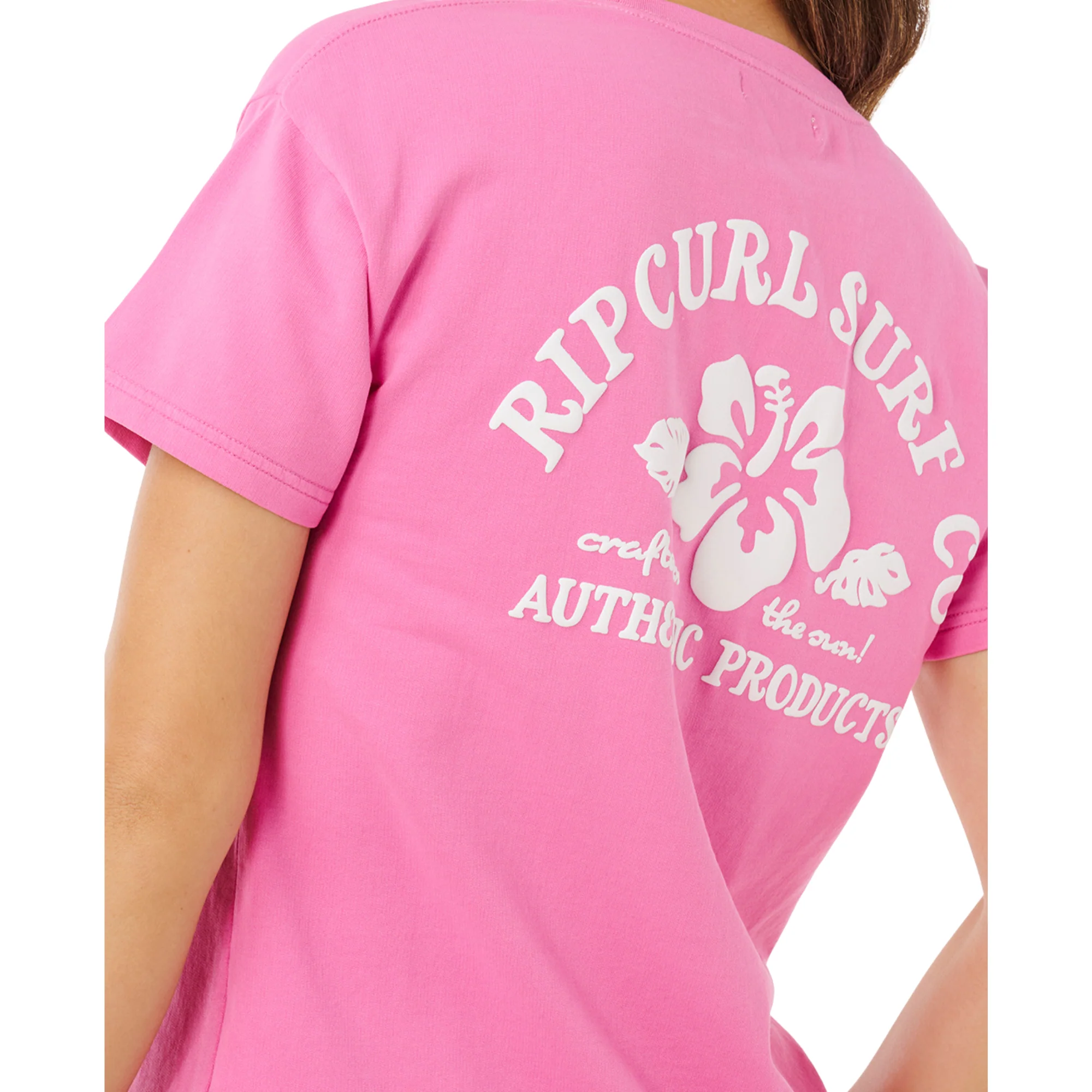 Rip Curl Women's Surf Puff Party Pack Relaxed Short Sleeve Tee (Super Pink) - Image 5