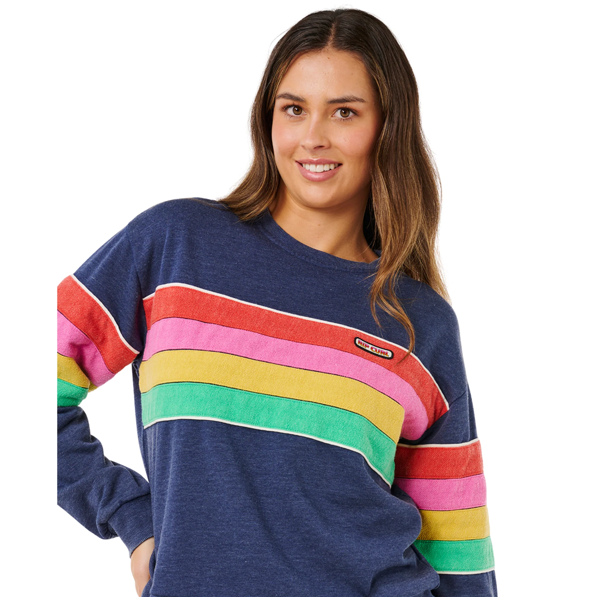 Rip Curl Women's Surf Revival Relaxed Crew Neck Sweatshirt (Dark Navy) - Image 4