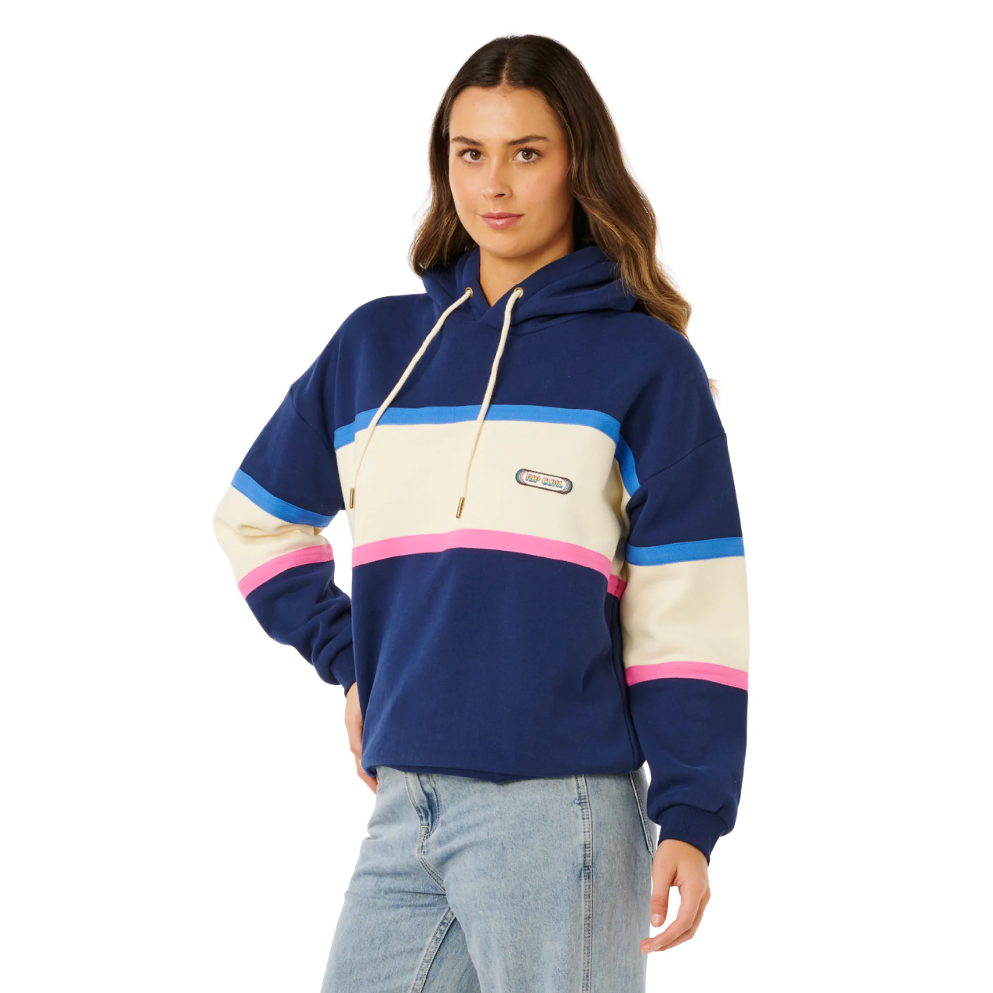 Rip Curl Women's Surf Side Heritage Fleece Hoody (Dark Navy) - Image 2