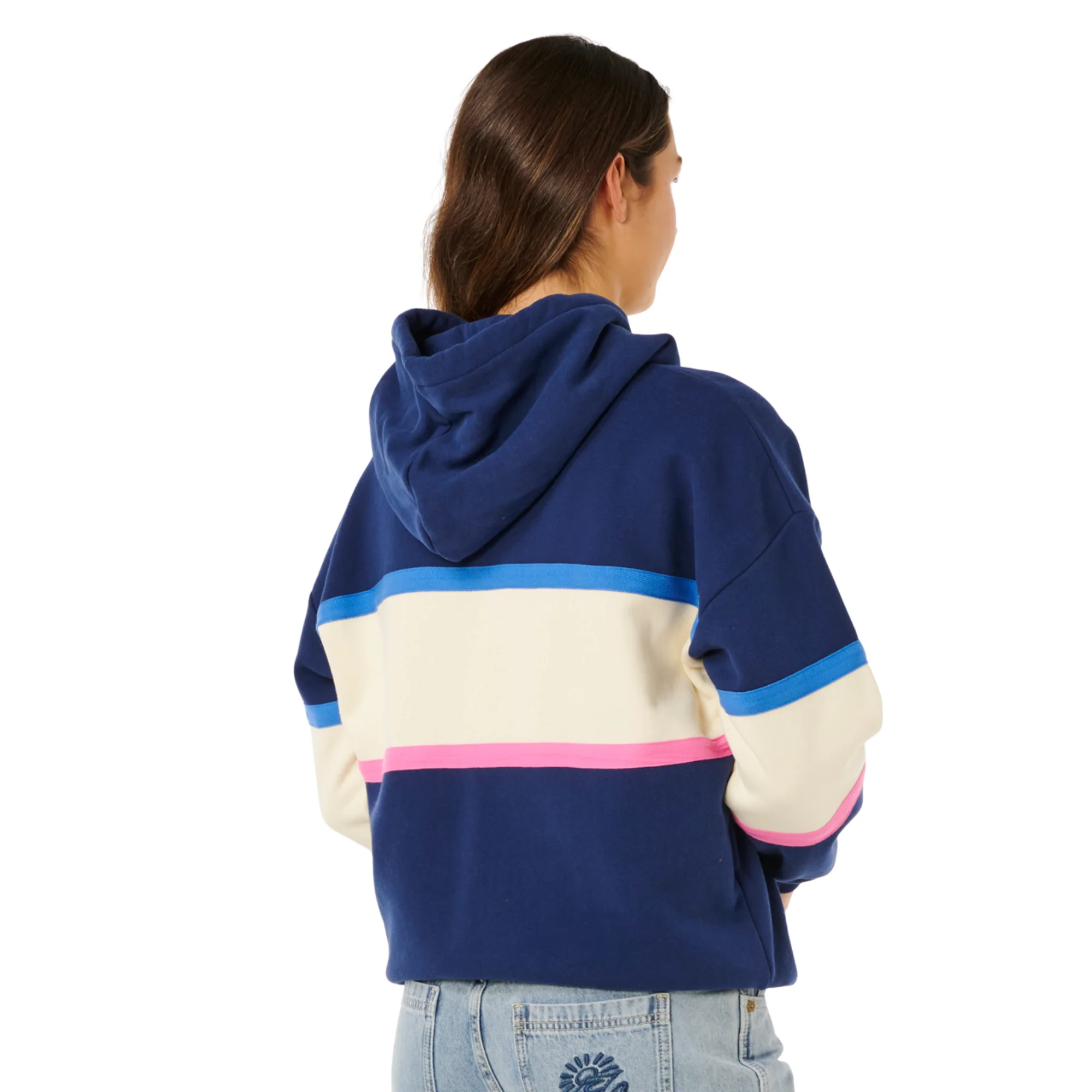 Rip Curl Women's Surf Side Heritage Fleece Hoody (Dark Navy) - Image 3