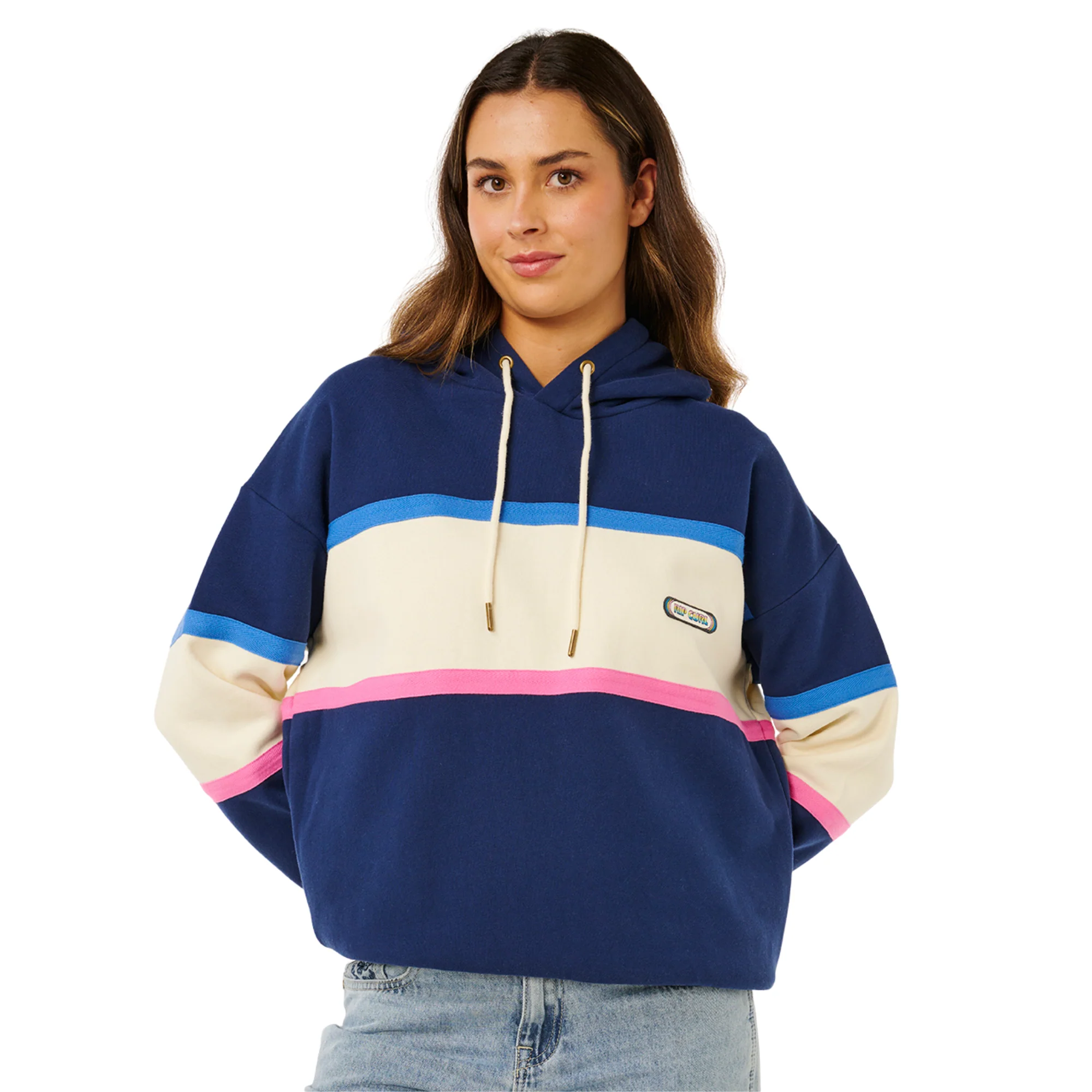 Rip Curl Women's Surf Side Heritage Fleece Hoody (Dark Navy) - Image 4