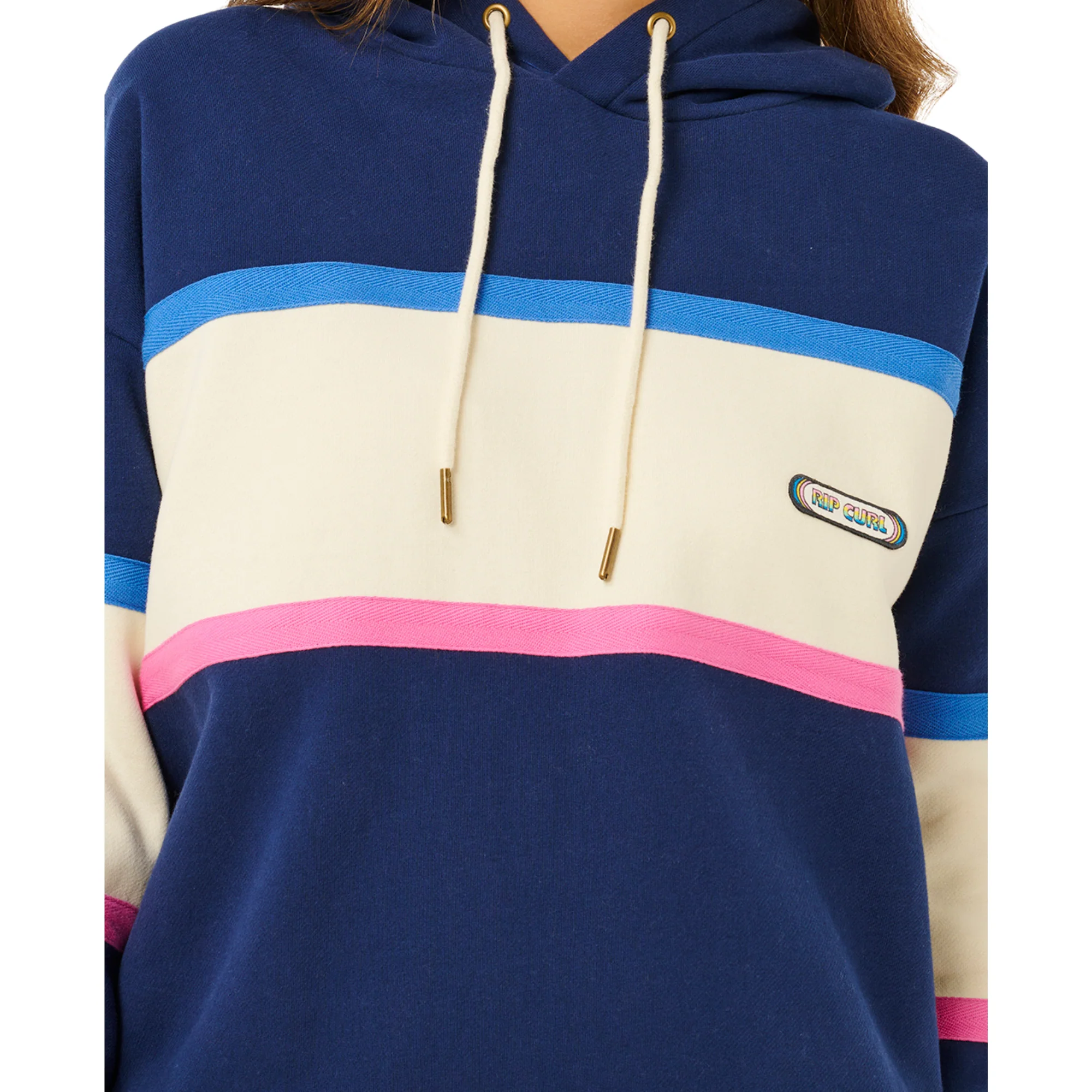 Rip Curl Women's Surf Side Heritage Fleece Hoody (Dark Navy) - Image 5