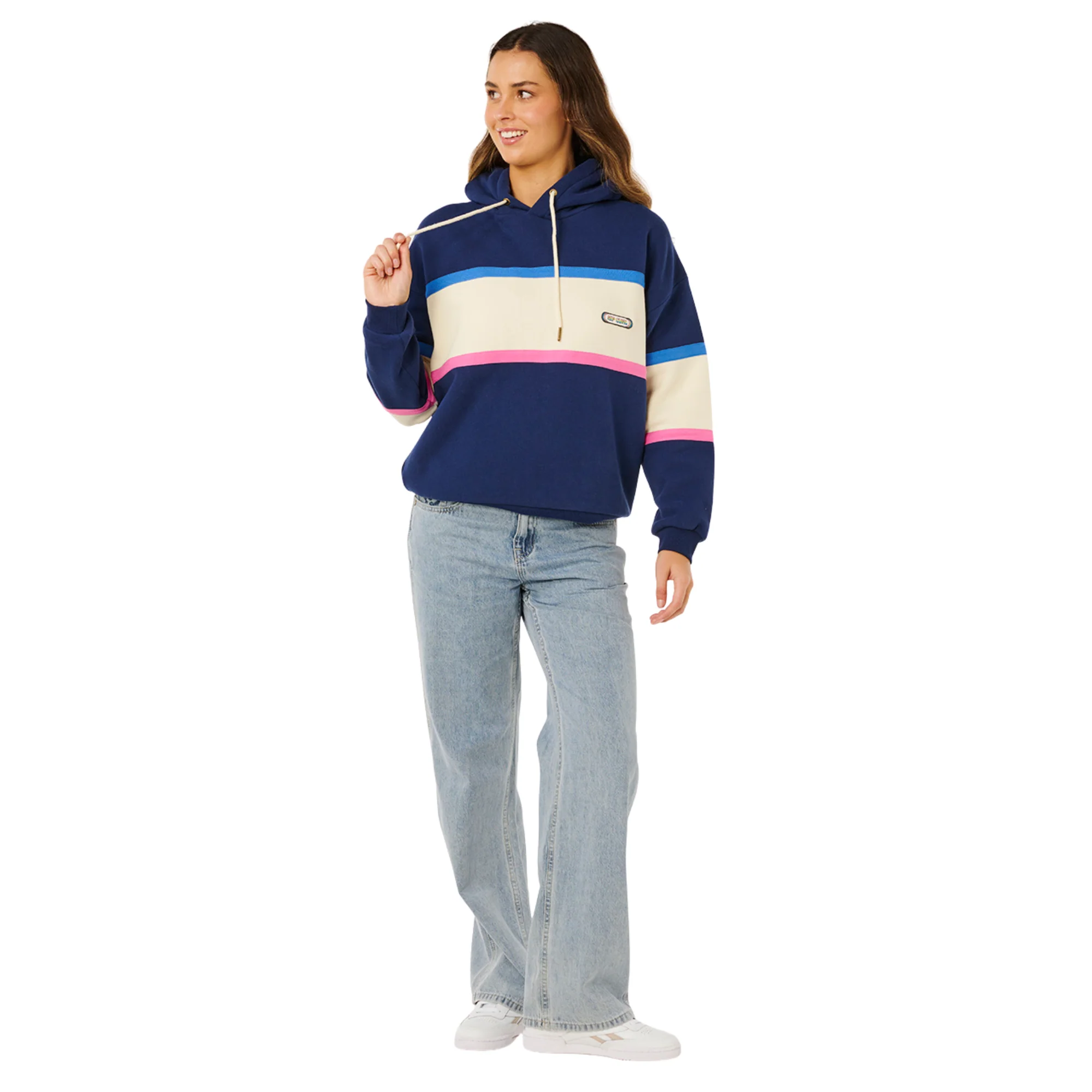 Rip Curl Women's Surf Side Heritage Fleece Hoody (Dark Navy) - Image 6