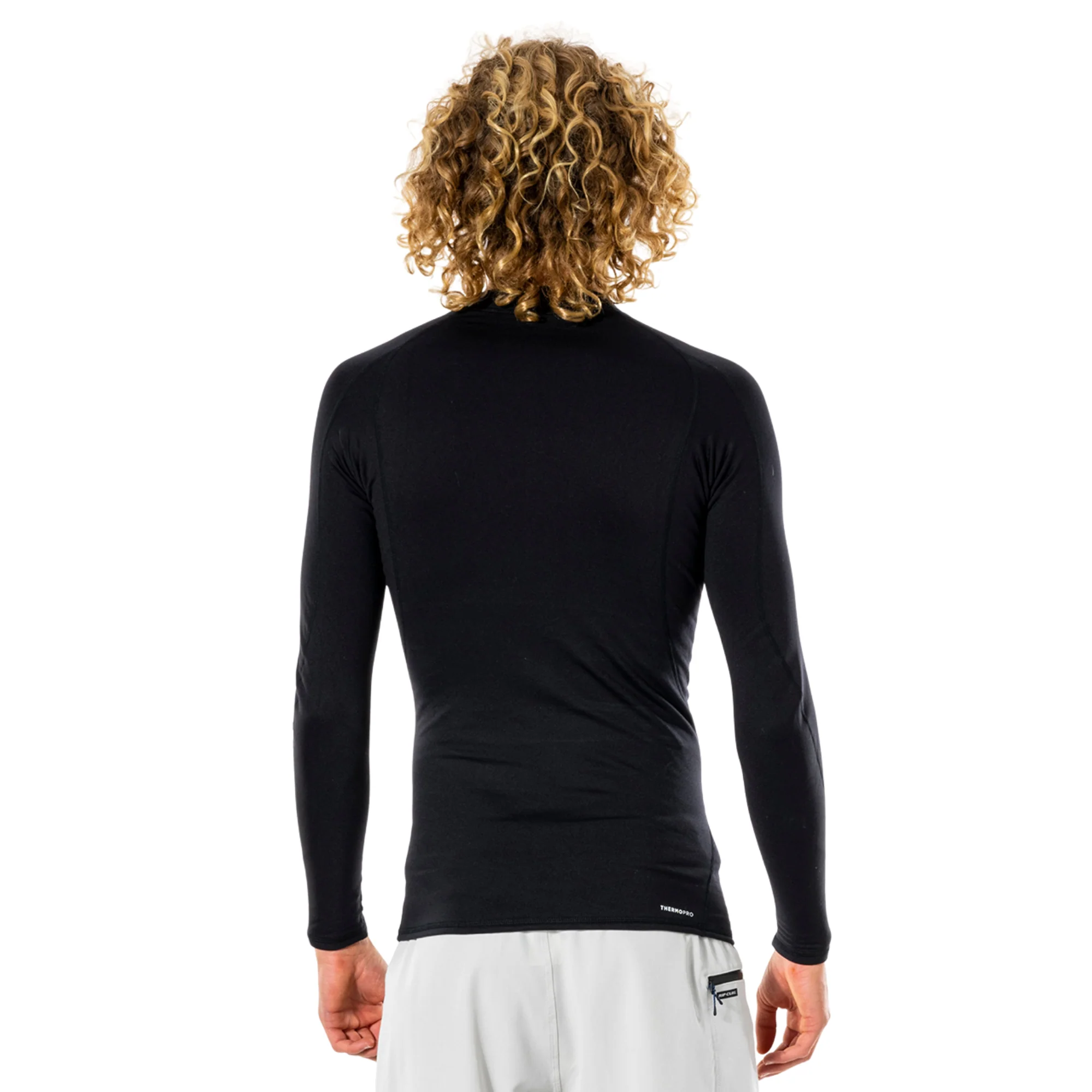 Rip Curl Men's Thermopro Long Sleeve Rash Vest (Black) - Image 3