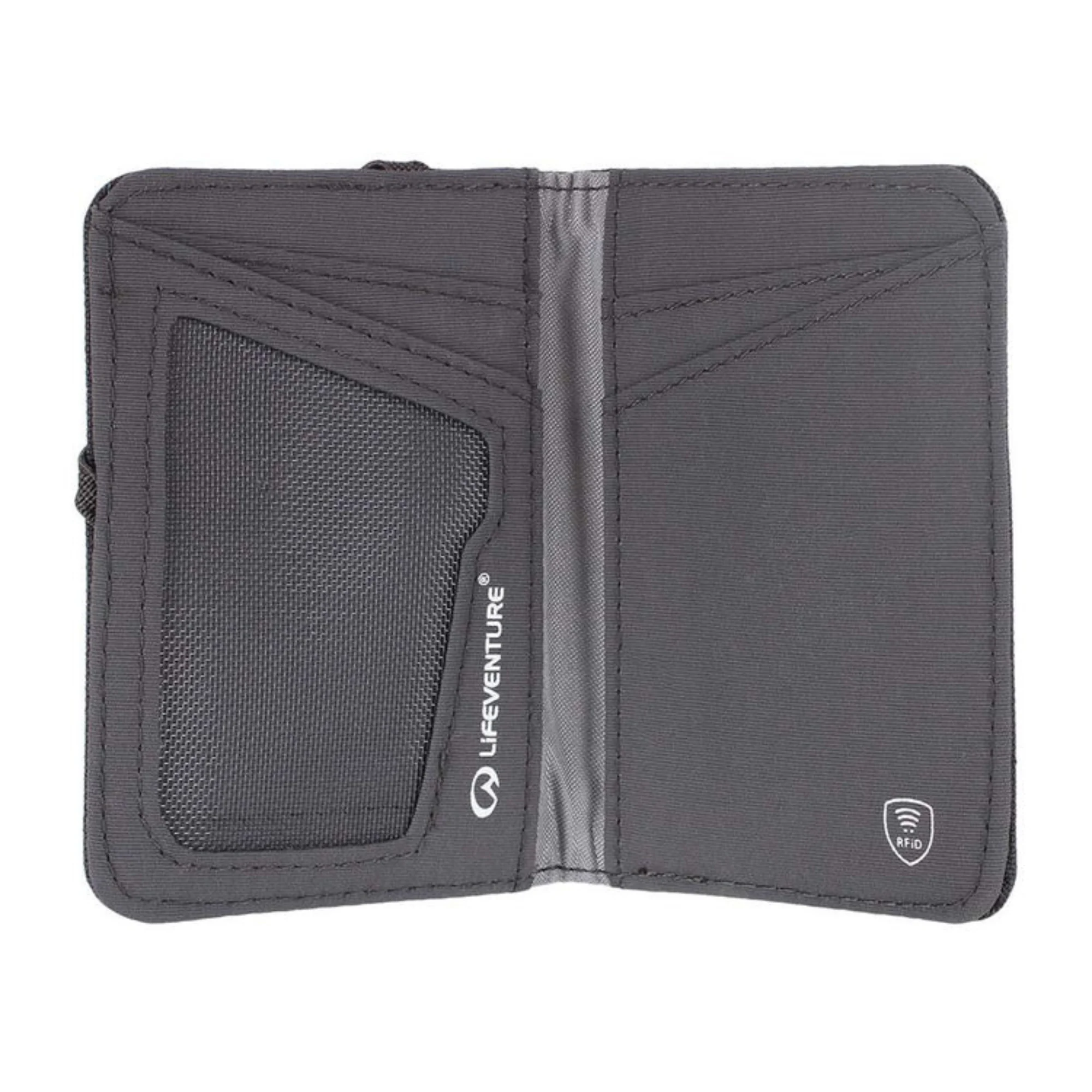 Lifeventure RFiD Recycled Card Wallet (Grey) - Image 3