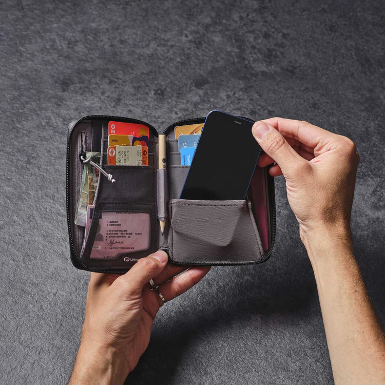 Lifeventure RFiD Recycled Mini Travel Wallet (Grey) - Image 10