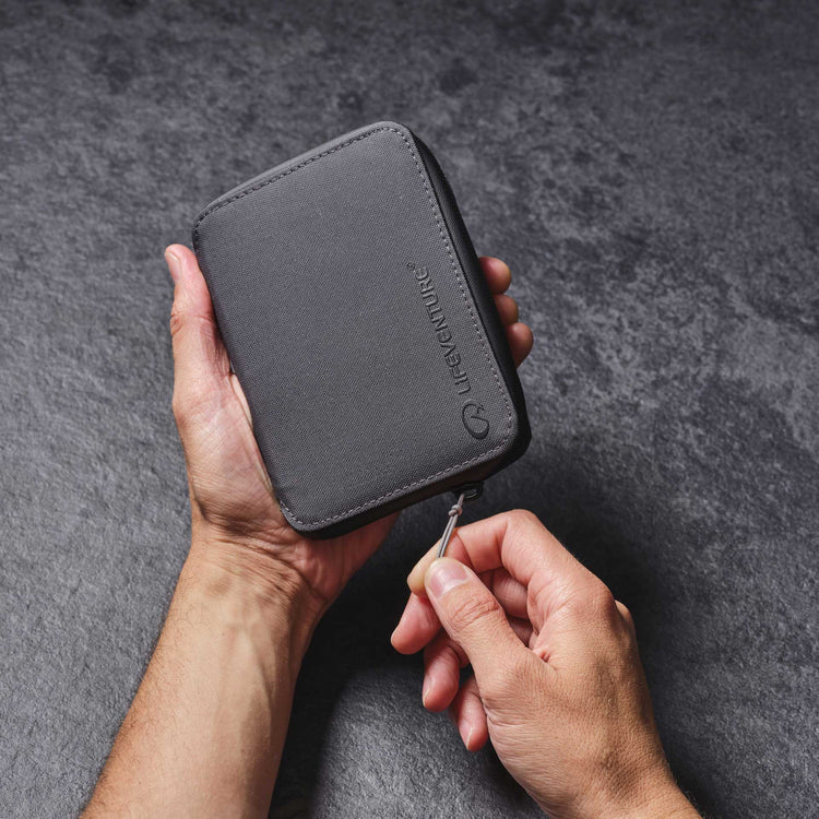 Lifeventure RFiD Recycled Mini Travel Wallet (Grey) - Image 7