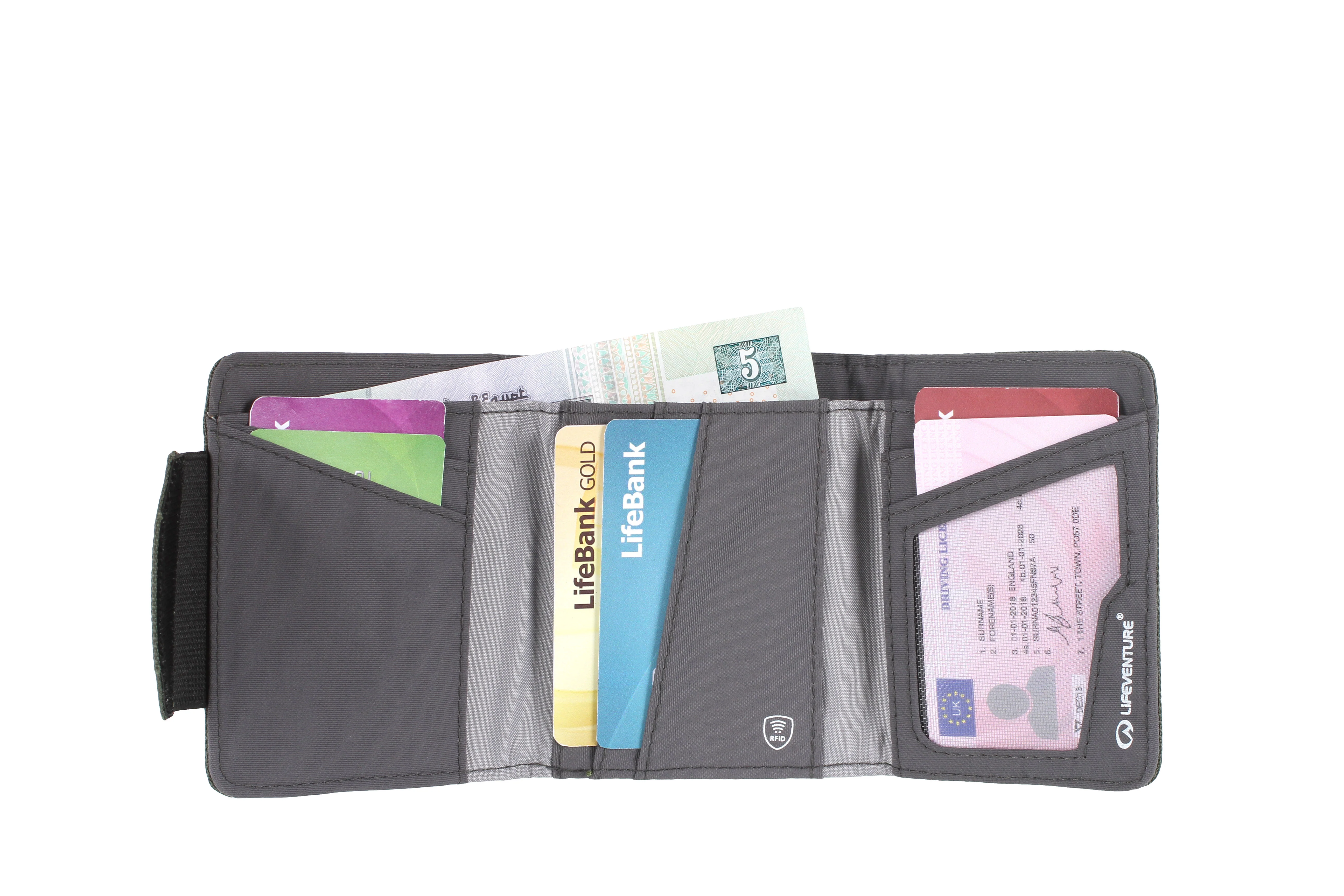 Lifeventure RFiD Recycled Wallet (Navy Blue) - Image 4