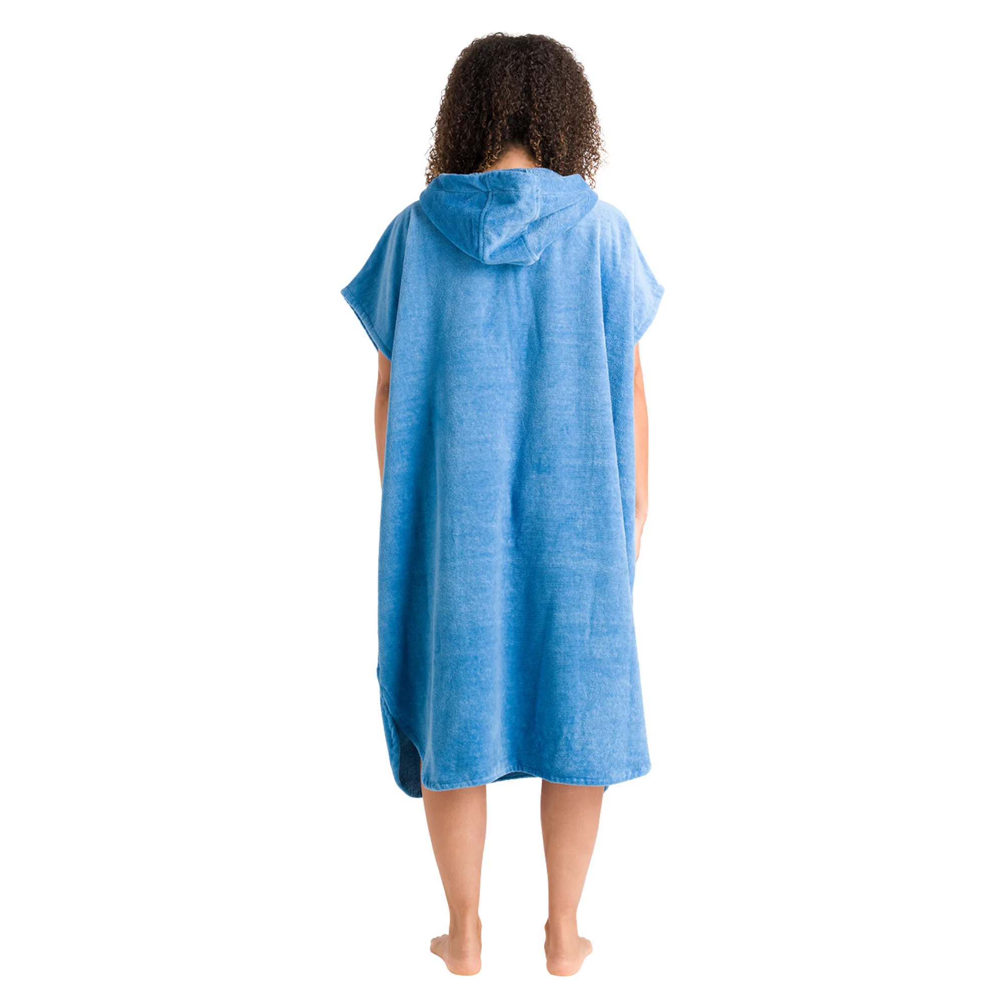 Robie Original - Adult Unisex Hooded Short Sleeve Changing Robe (Cornflower Blue) - Image 11