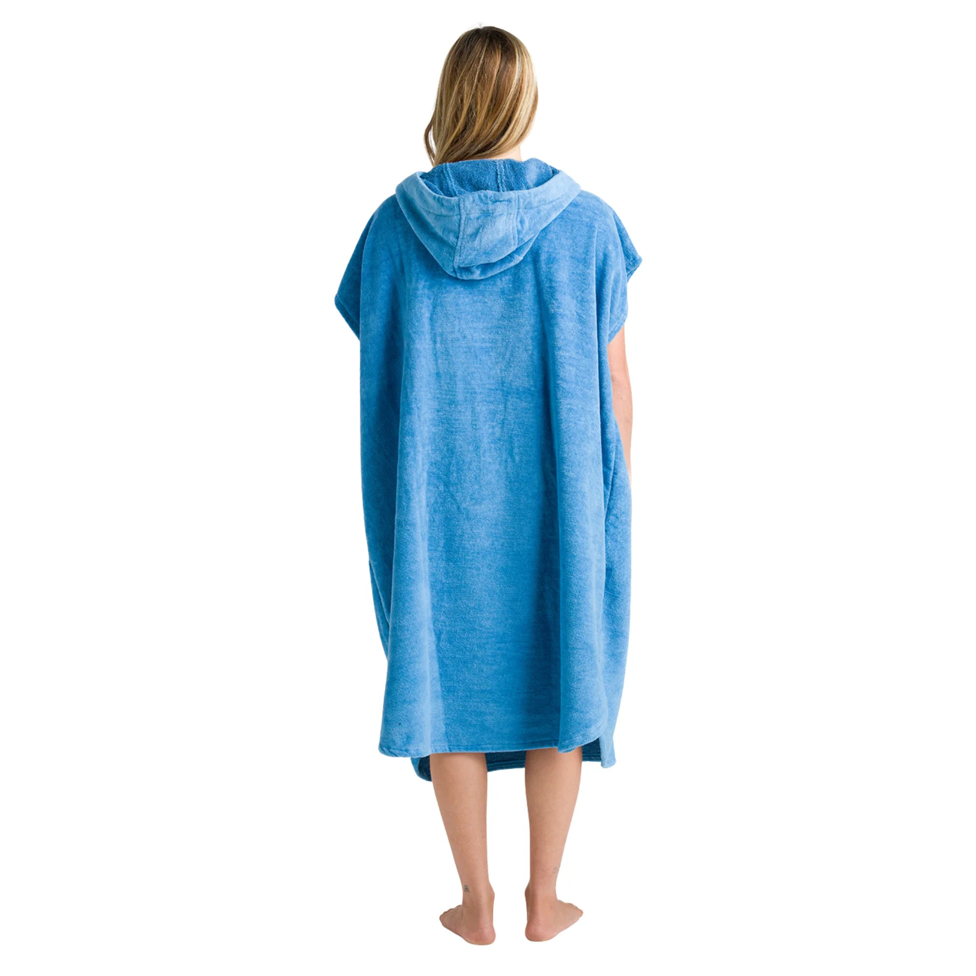 Robie Original - Adult Unisex Hooded Short Sleeve Changing Robe (Cornflower Blue) - Image 9