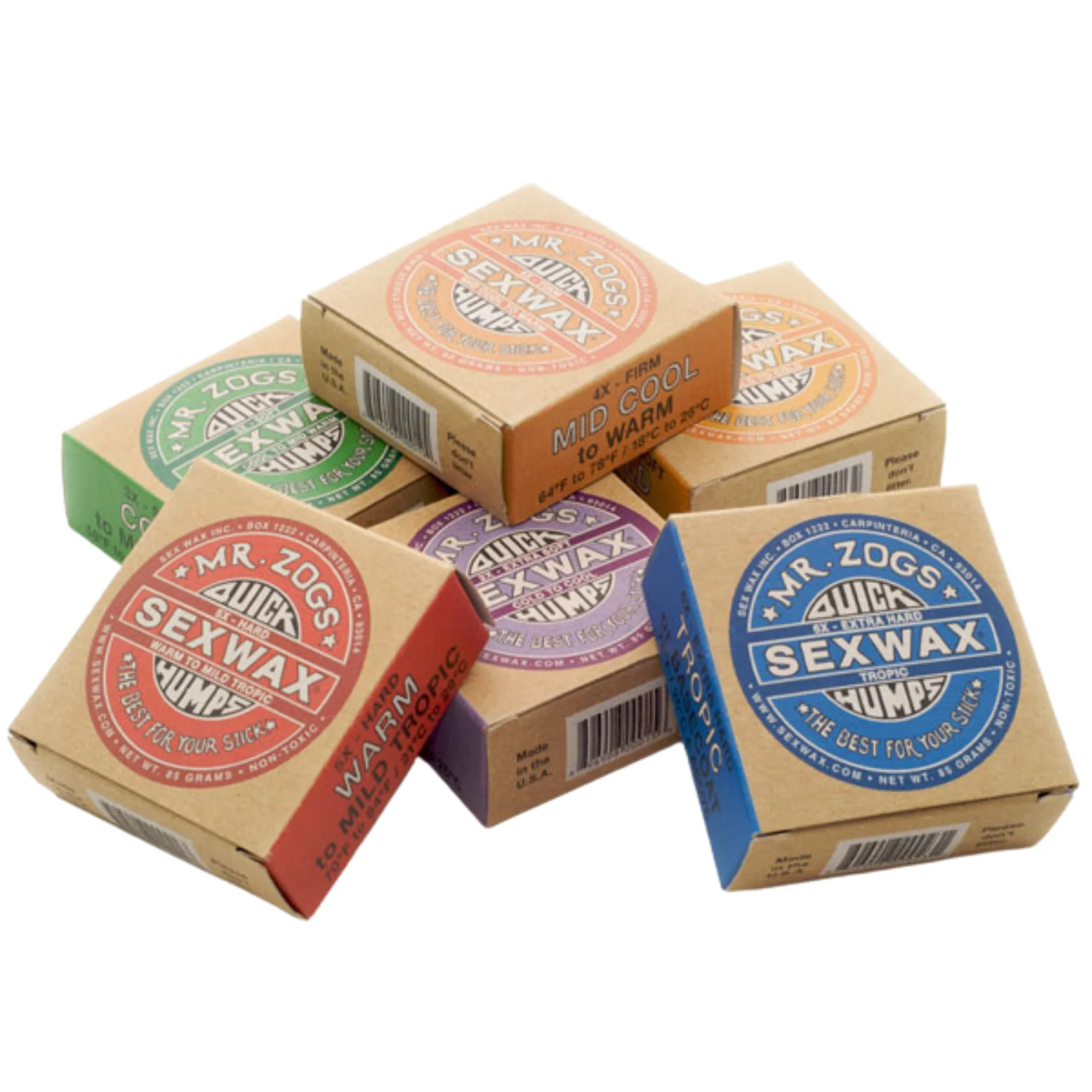 SexWax Quick Humps Surf Wax (Orange)(Firm - Mid Cool to Warm) - Image 2