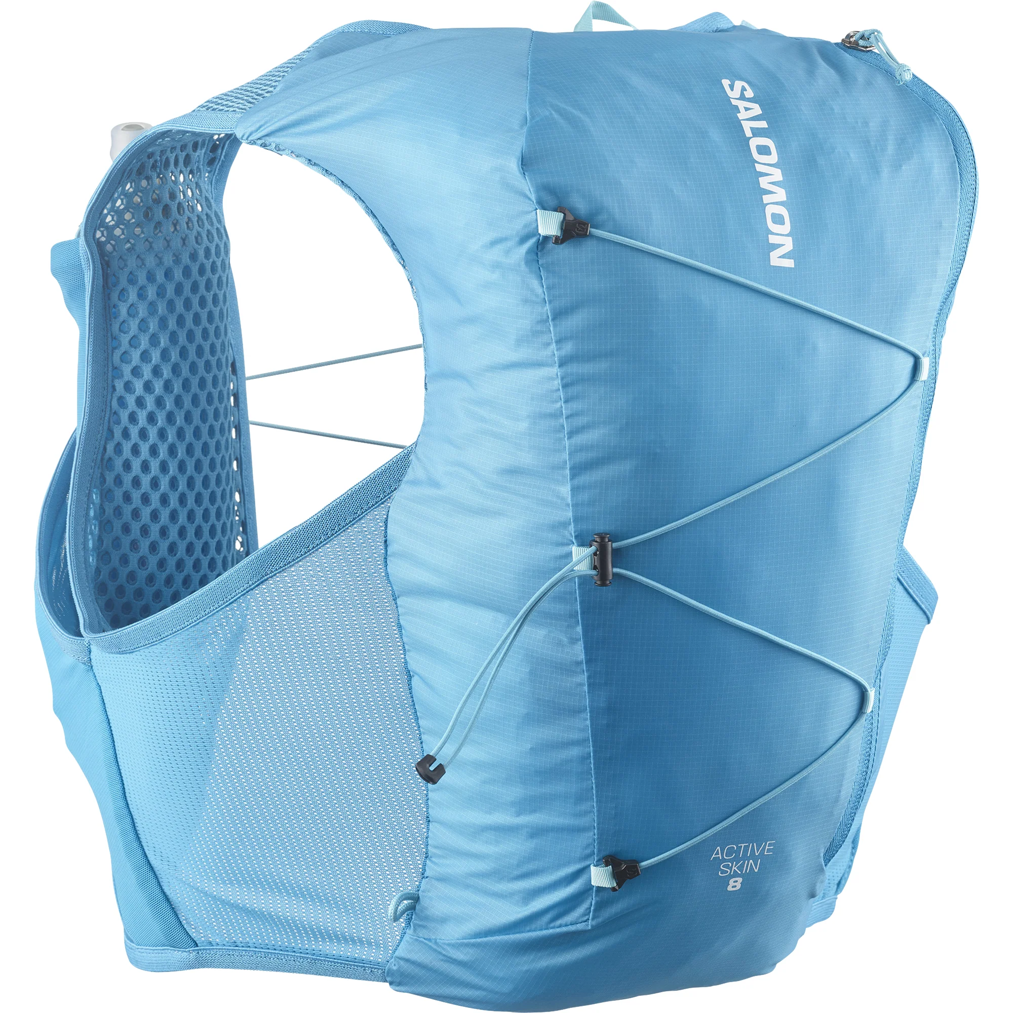 Salomon Unisex Active Skin 8L Running Vest Set (Danube Blue/Blue Curacao) - Image 2