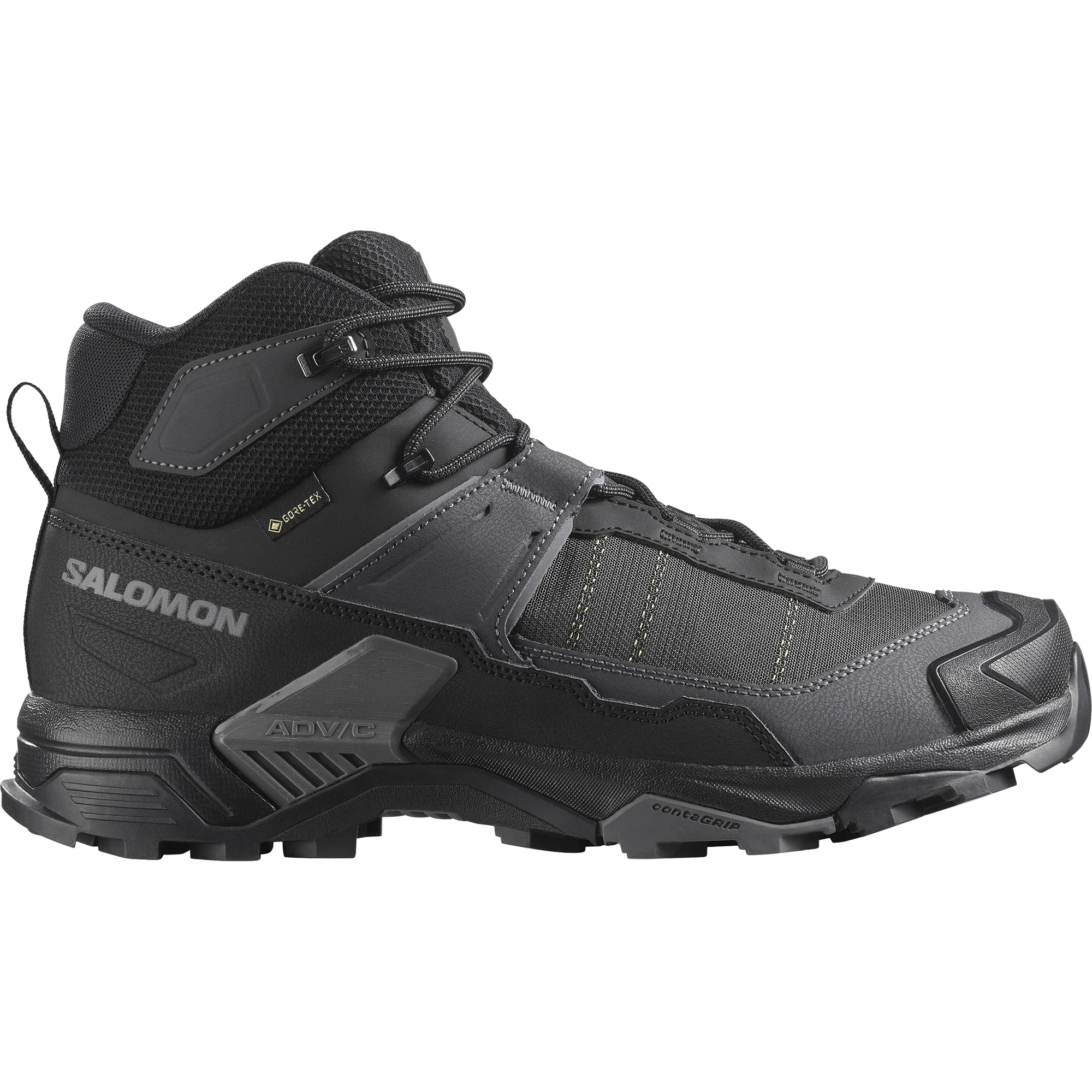 Salomon Men's X Ultra 5 Gore-Tex Wide Fit Mid Trail Boots (Black/Asphalt/Castlerock)