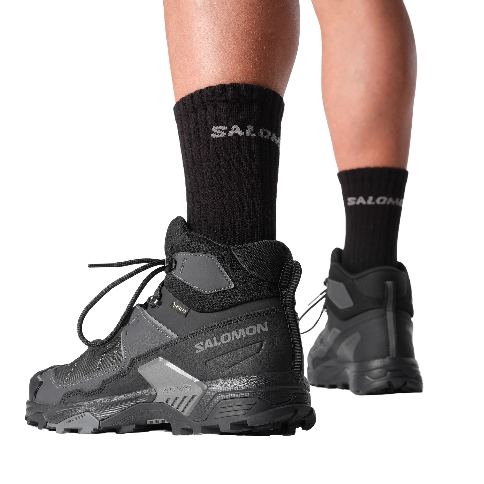 Salomon Men's X Ultra 5 Gore-Tex Wide Fit Mid Trail Boots (Black/Asphalt/Castlerock) - Image 8