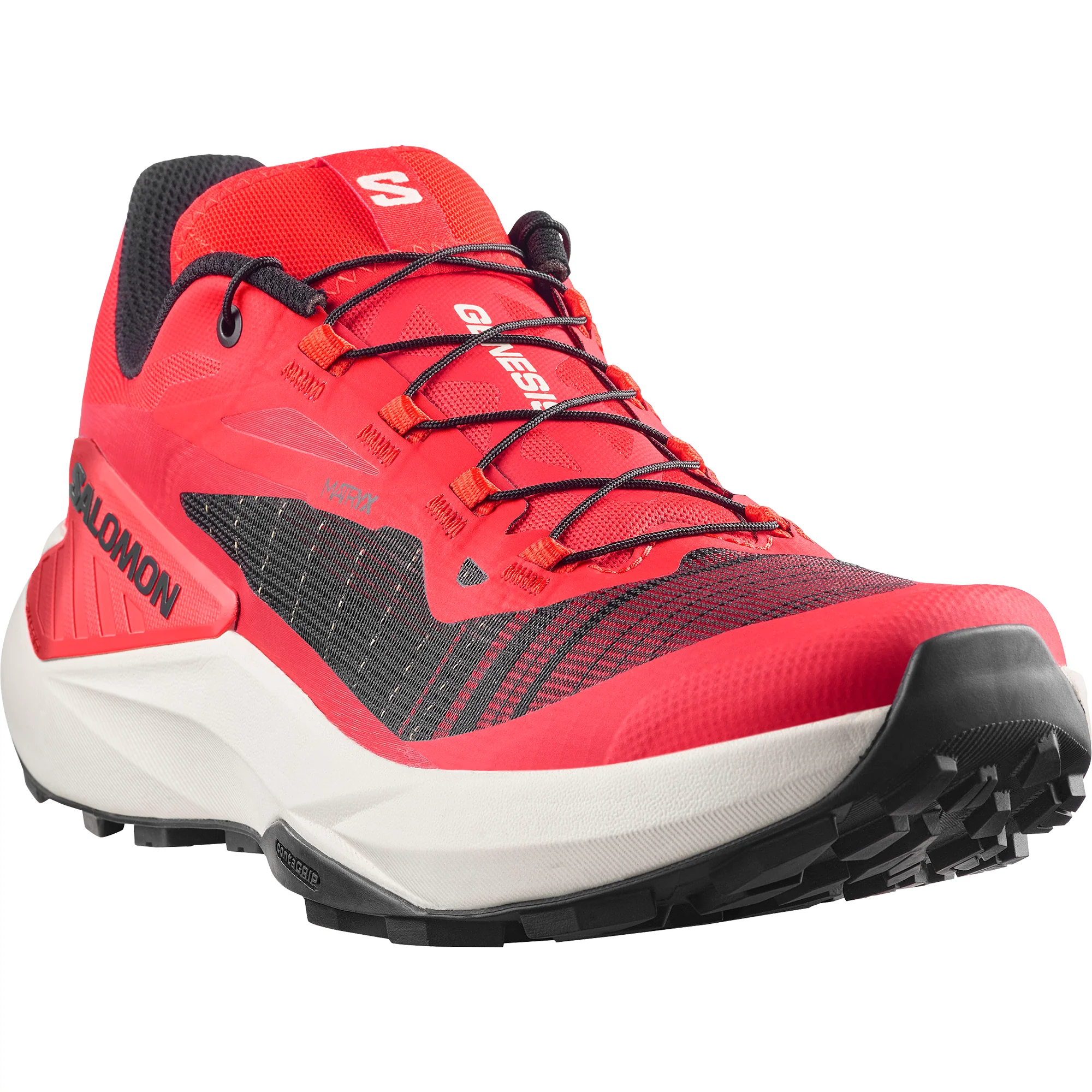 Salomon Men's Genesis Trail Running Shoes (Fiery Red/Lava Falls/Black) - Image 4