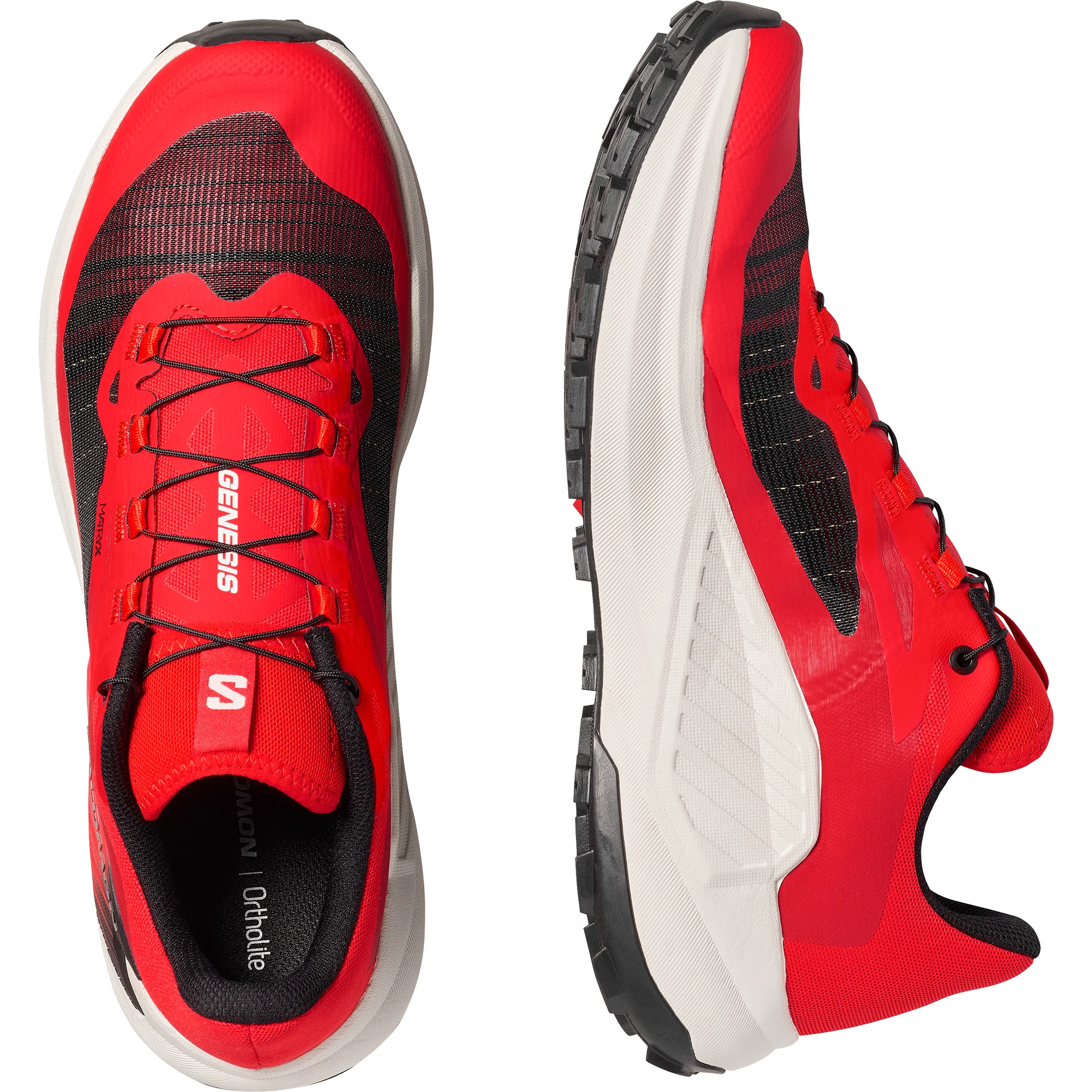 Salomon Men's Genesis Trail Running Shoes (Fiery Red/Lava Falls/Black) - Image 5