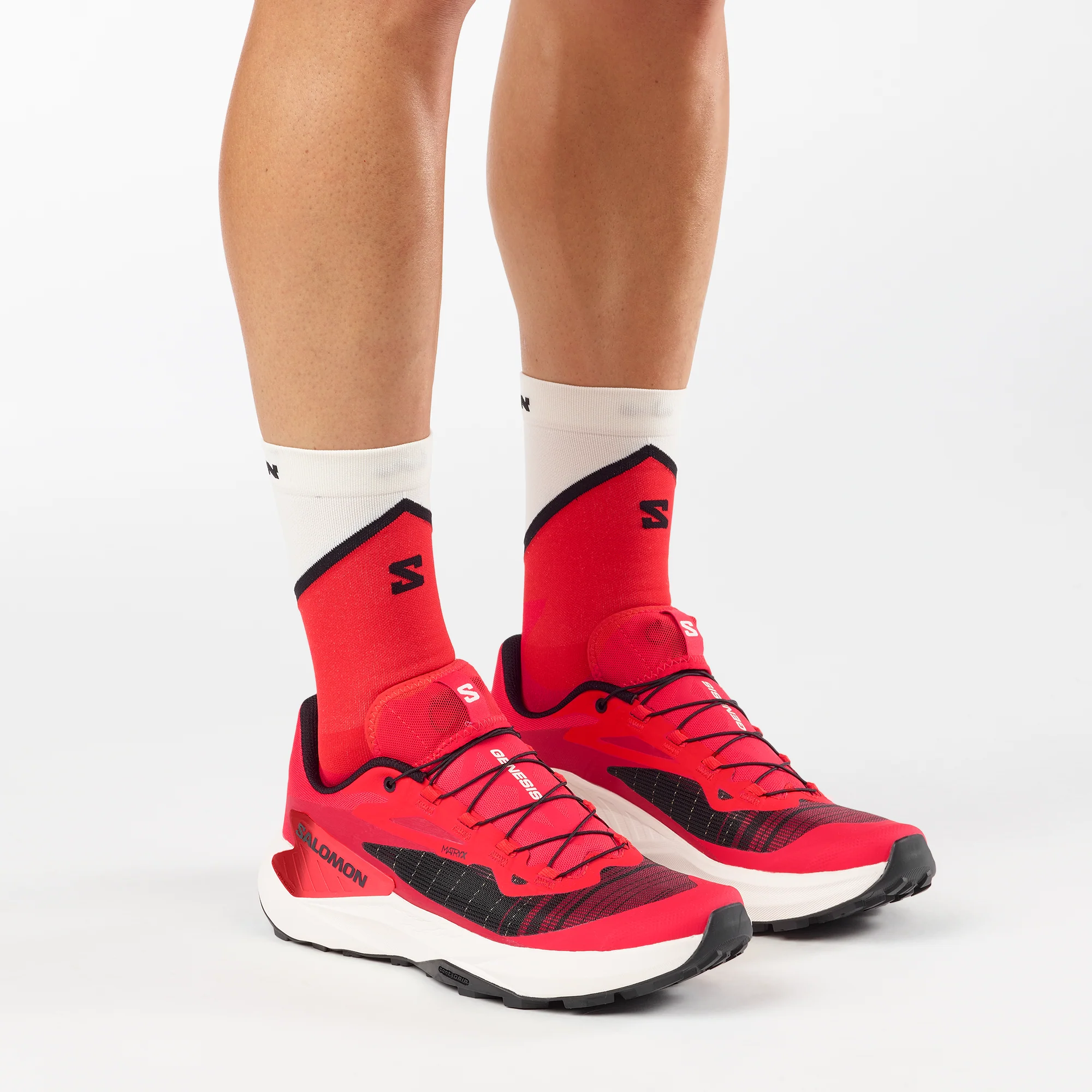 Salomon Men's Genesis Trail Running Shoes (Fiery Red/Lava Falls/Black) - Image 7
