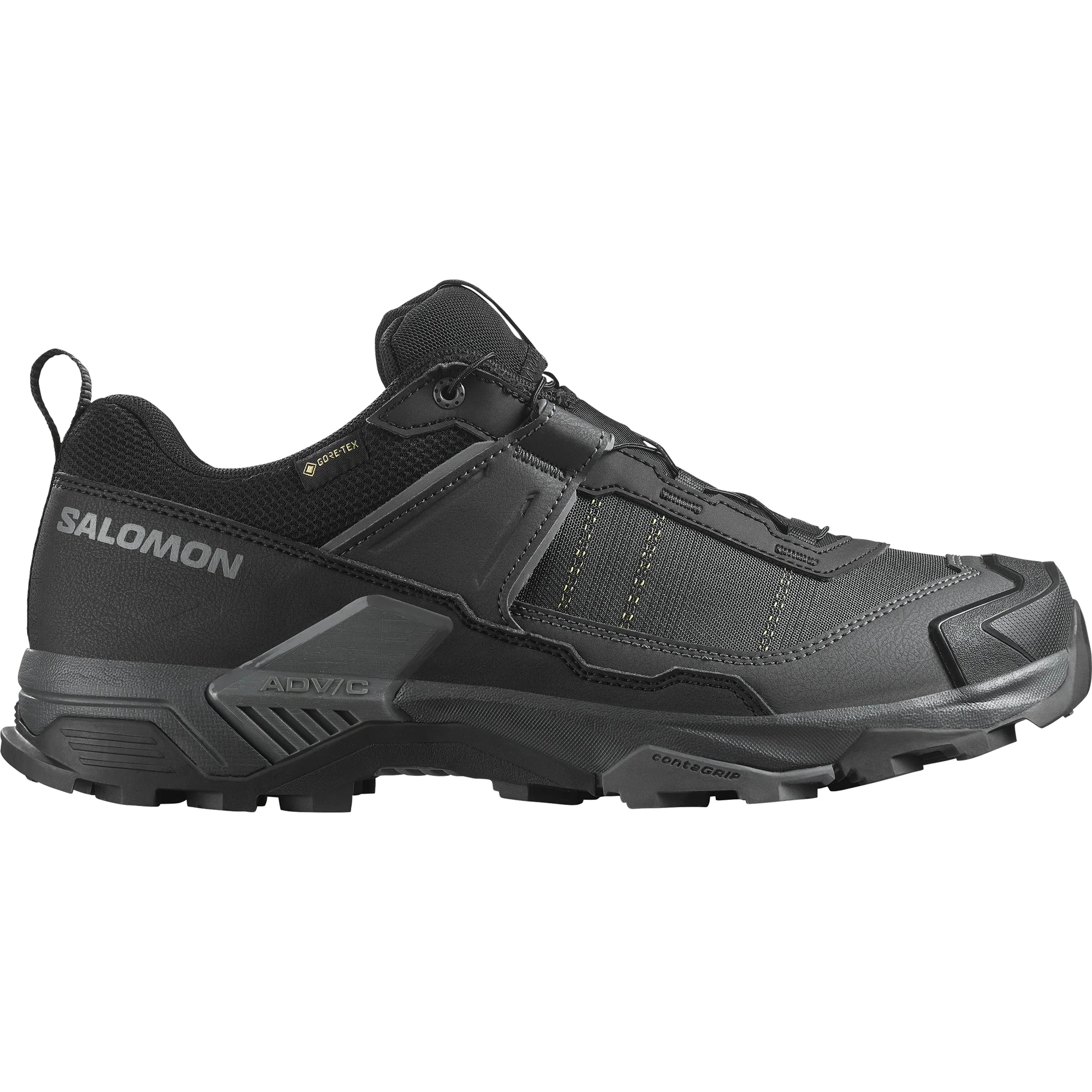 Salomon Men's X Ultra 5 Gore-Tex Trail Shoes - WIDE FIT (Black/Asphalt/Castlerock)