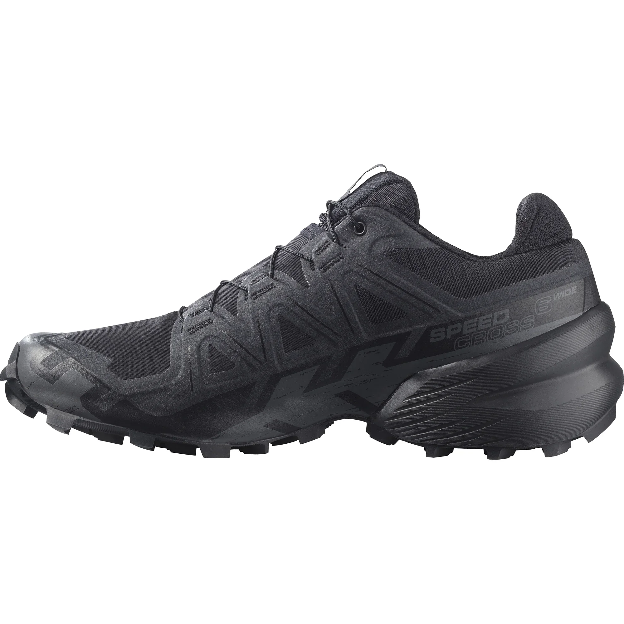 Salomon Men's Speedcross 6 Wide Fit Trail Running Shoes (Black/Phantom) - Image 2