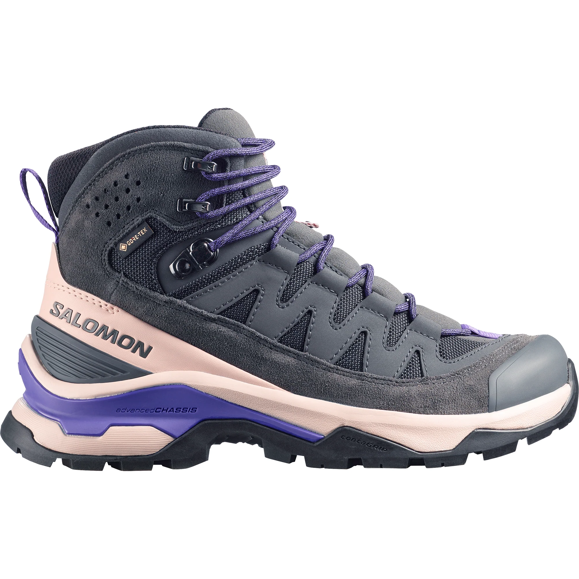 Salomon Women's Quest Echo Gore-Tex Hillwalking Boots (Asphalt/Shadow Gray/Deep Blue)