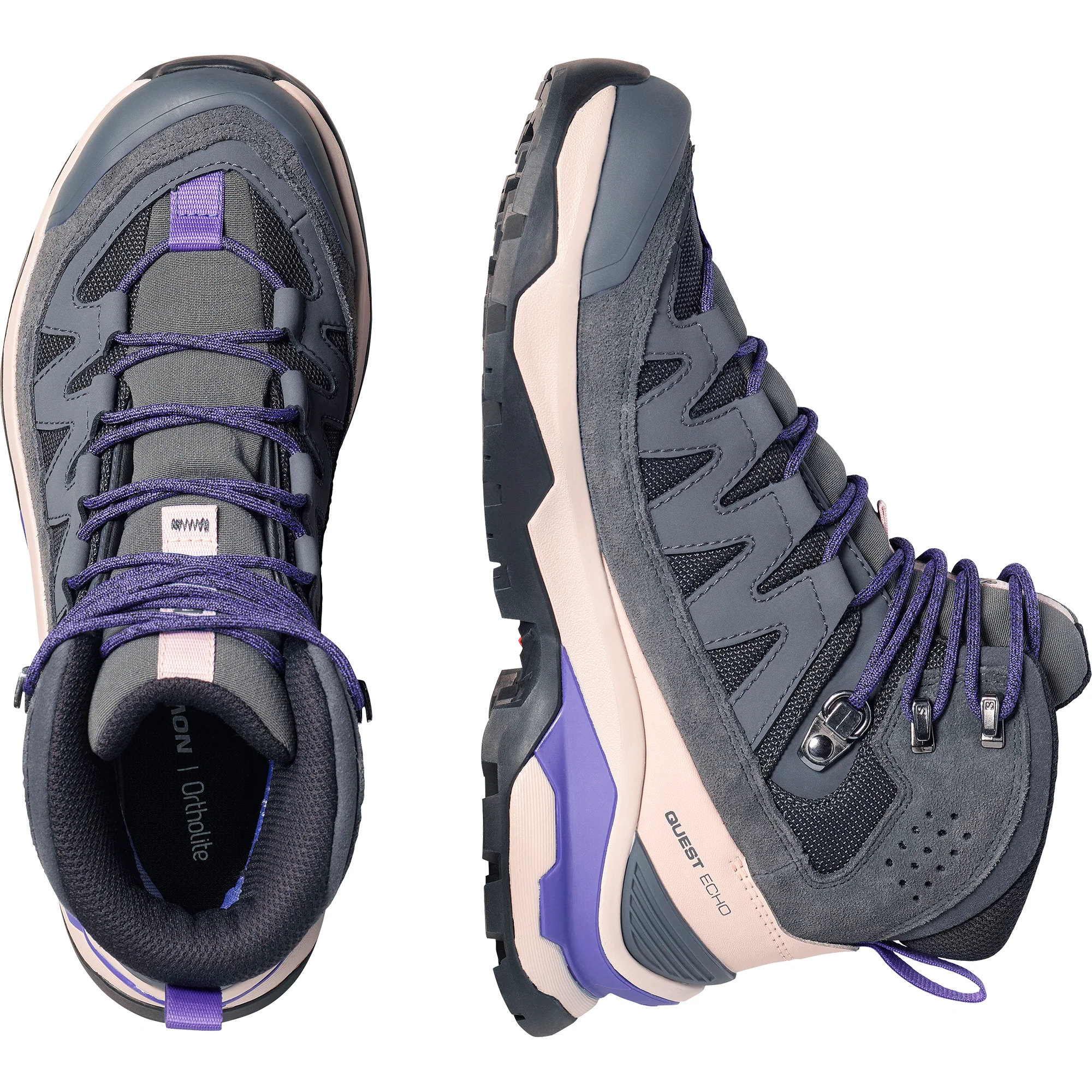 Salomon Women's Quest Echo Gore-Tex Hillwalking Boots (Asphalt/Shadow Gray/Deep Blue) - Image 5
