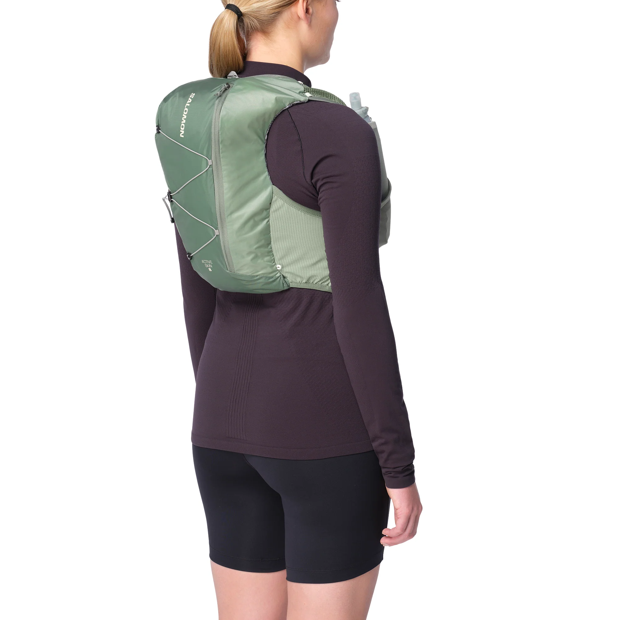 Salomon Unisex Active Skin 8L Running Vest Set (Laurel Wreath) - Image 4