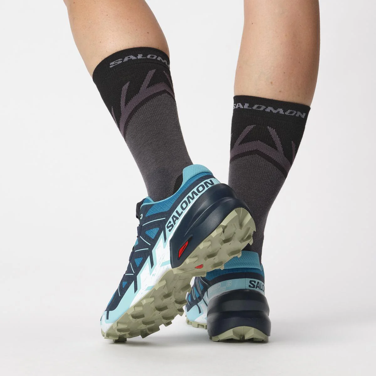Salomon Women's Speedcross 6 Trail Running Shoes (Tahide/Carbon/Tea) - Image 8