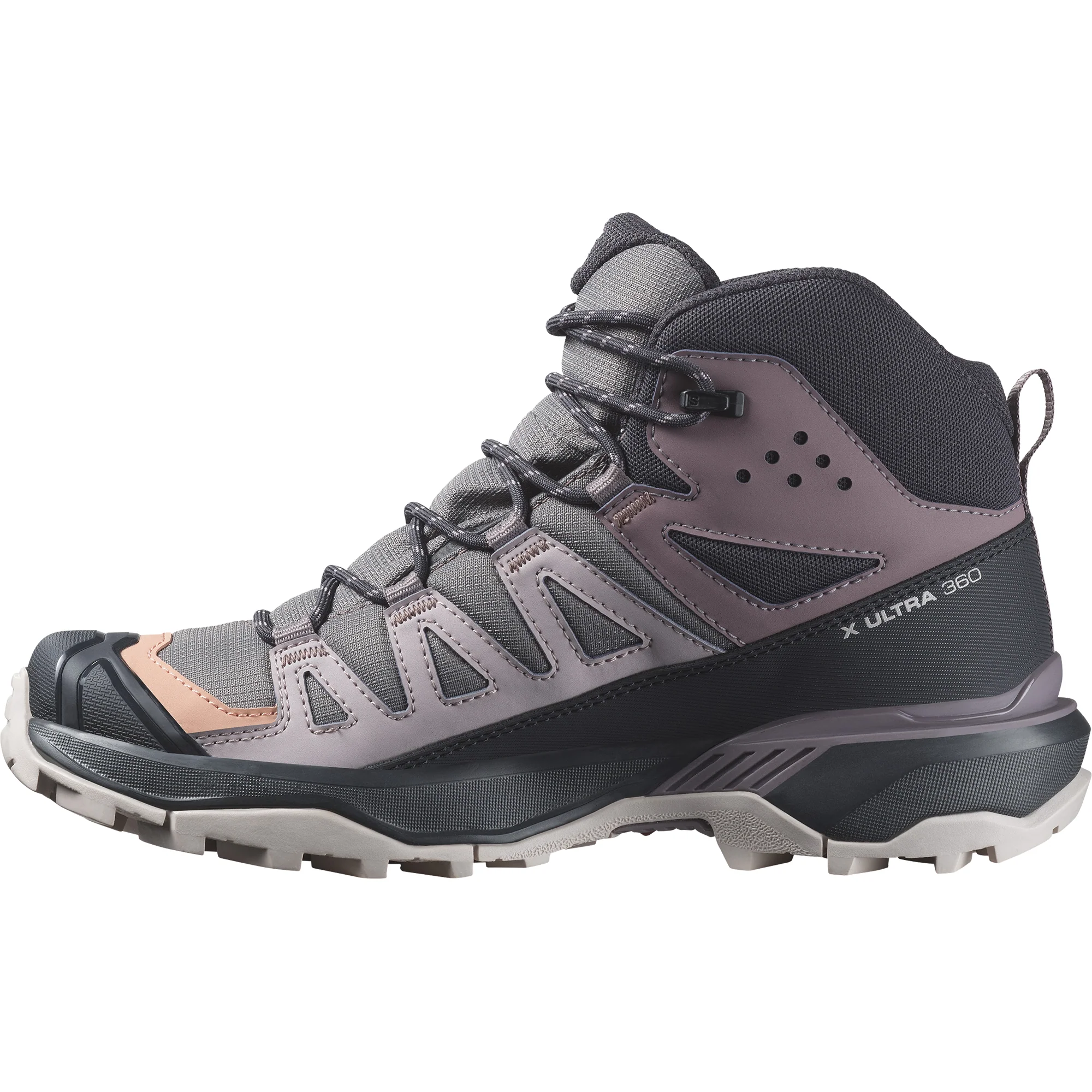 Salomon Women's X Ultra 360 Gore-Tex Mid Trail Boots (Plum Kitten/Phantom/Cork) - Image 2
