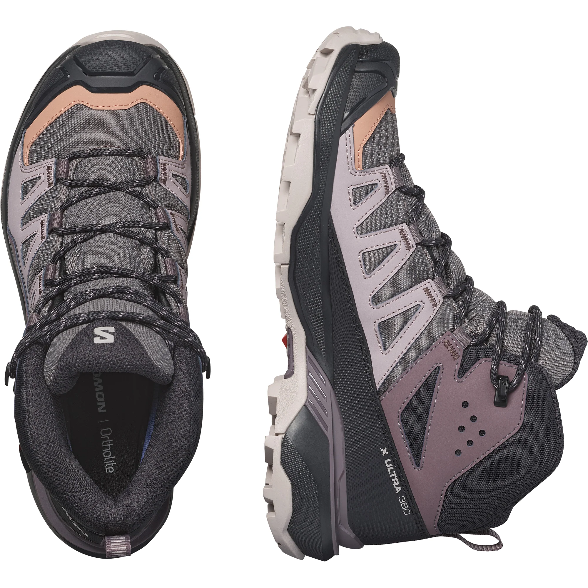 Salomon Women's X Ultra 360 Gore-Tex Mid Trail Boots (Plum Kitten/Phantom/Cork) - Image 4