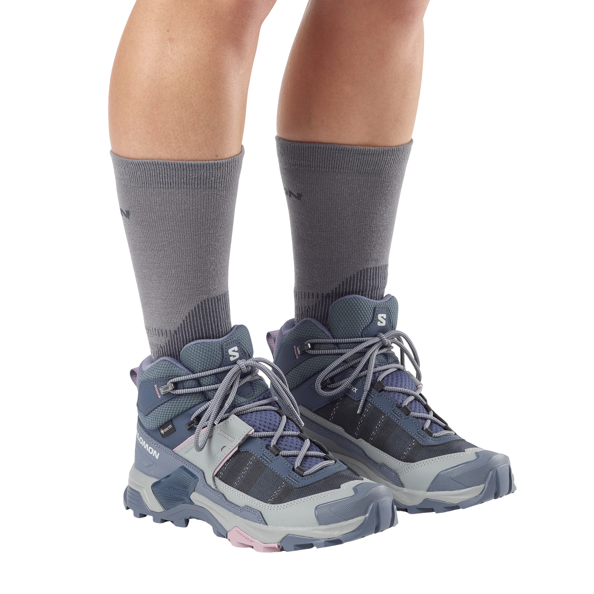 Salomon Women's X Ultra 5 Gore-Tex Mid Trail Boots (Spellbound/Monument/Dusky Orchid) - Image 7