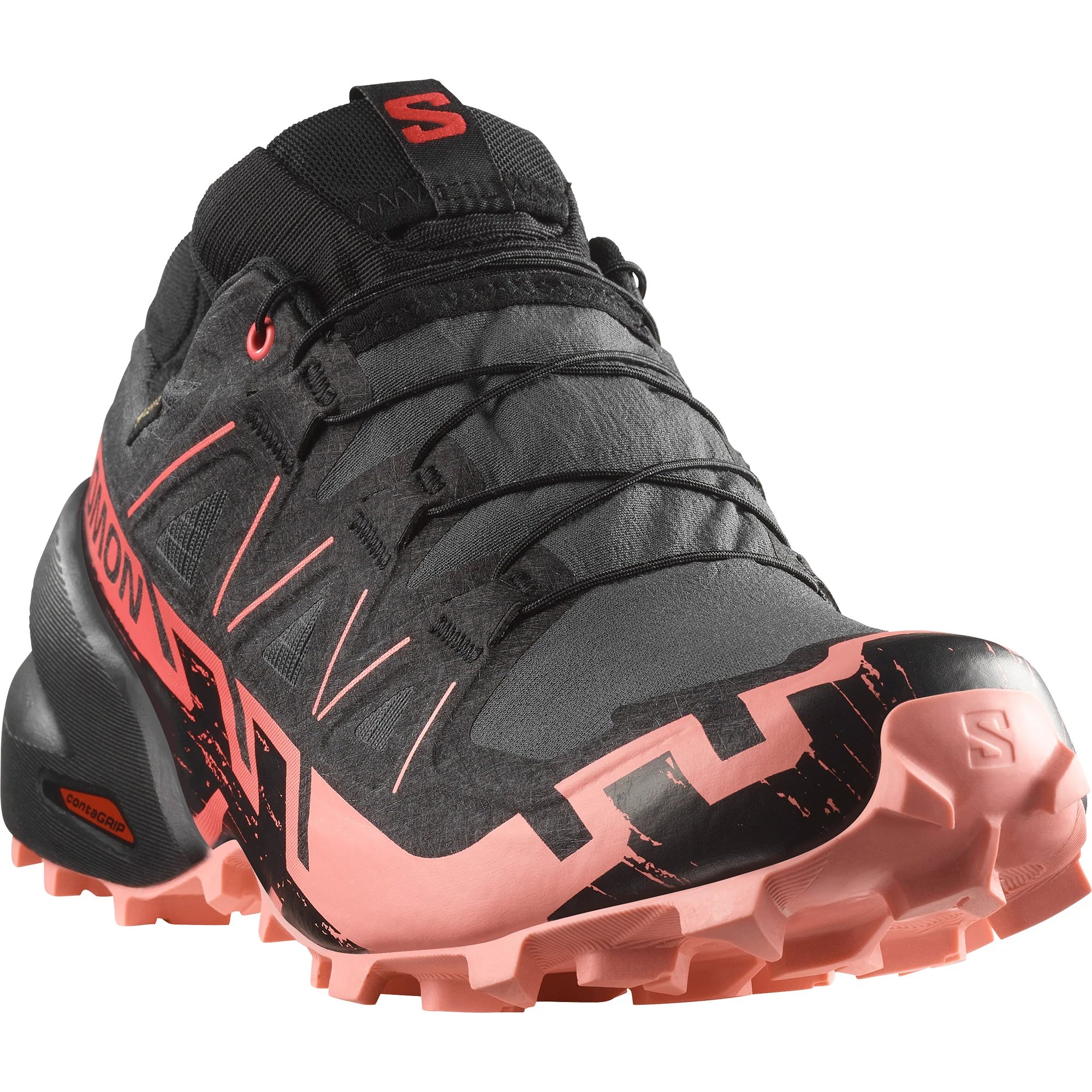 Salomon Women's Speedcross 6 Gore-Tex Trail Running Shoes (Nine Iron/Black/Flamingo Pink) - Image 5