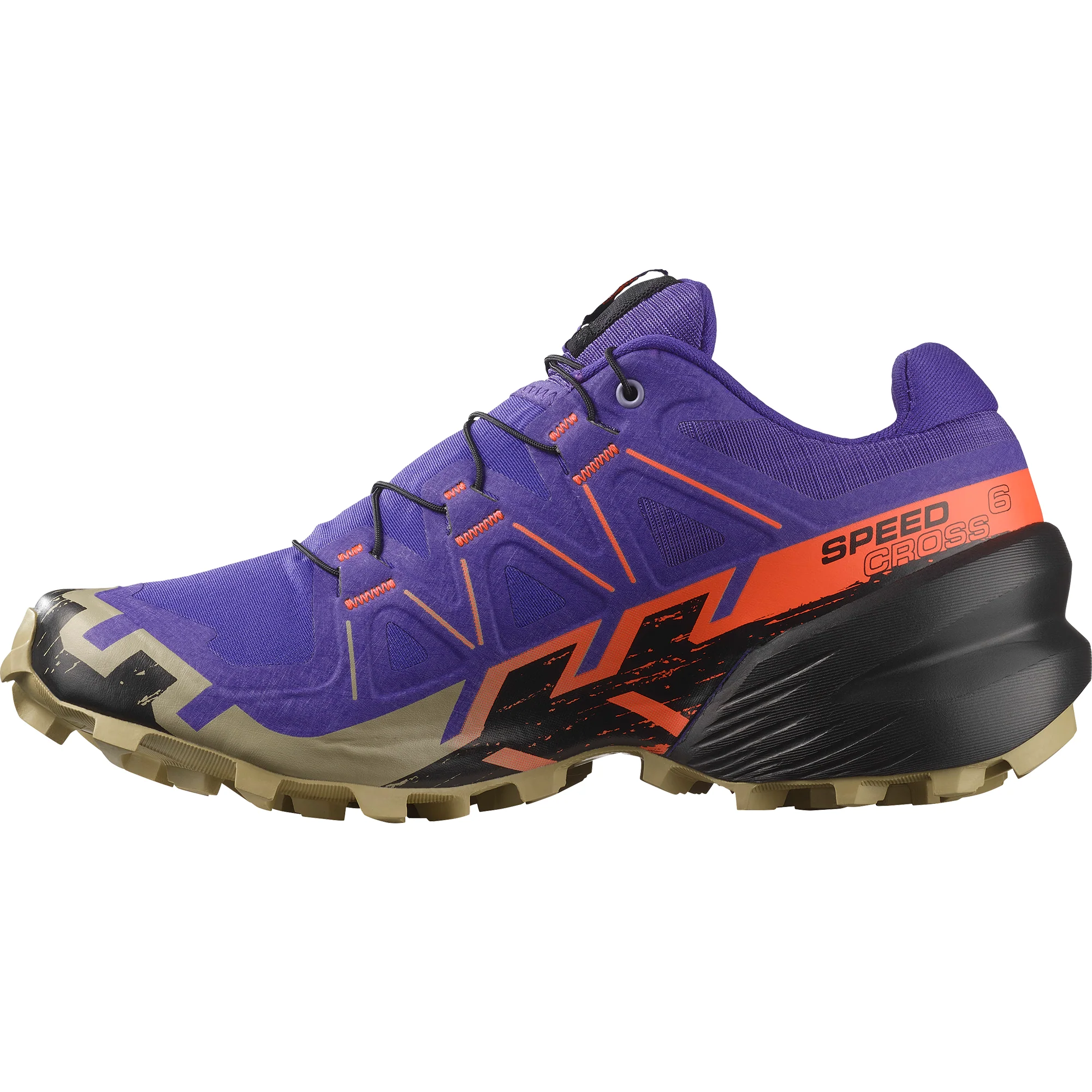Salomon Women's Speedcross 6 Trail Running Shoes (Liberty/Black/Neon Flame) - Image 2