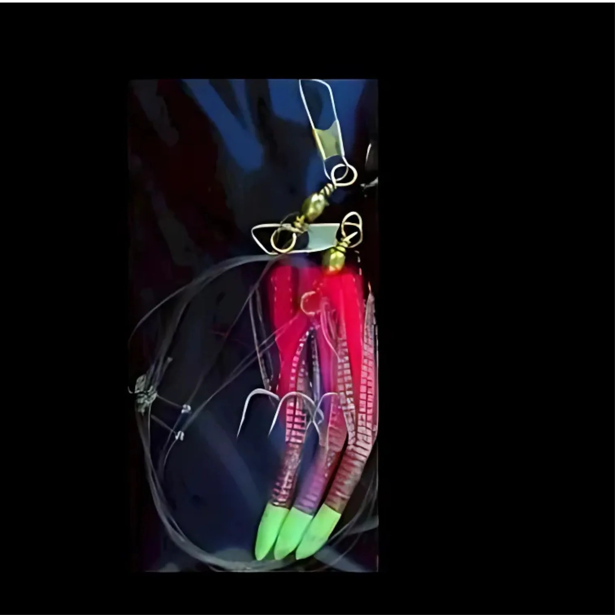 Gowen & Bradshaw Saltwater 3 Hook Rig (Glowhead Plankton)(Size 2/0) - Image 2