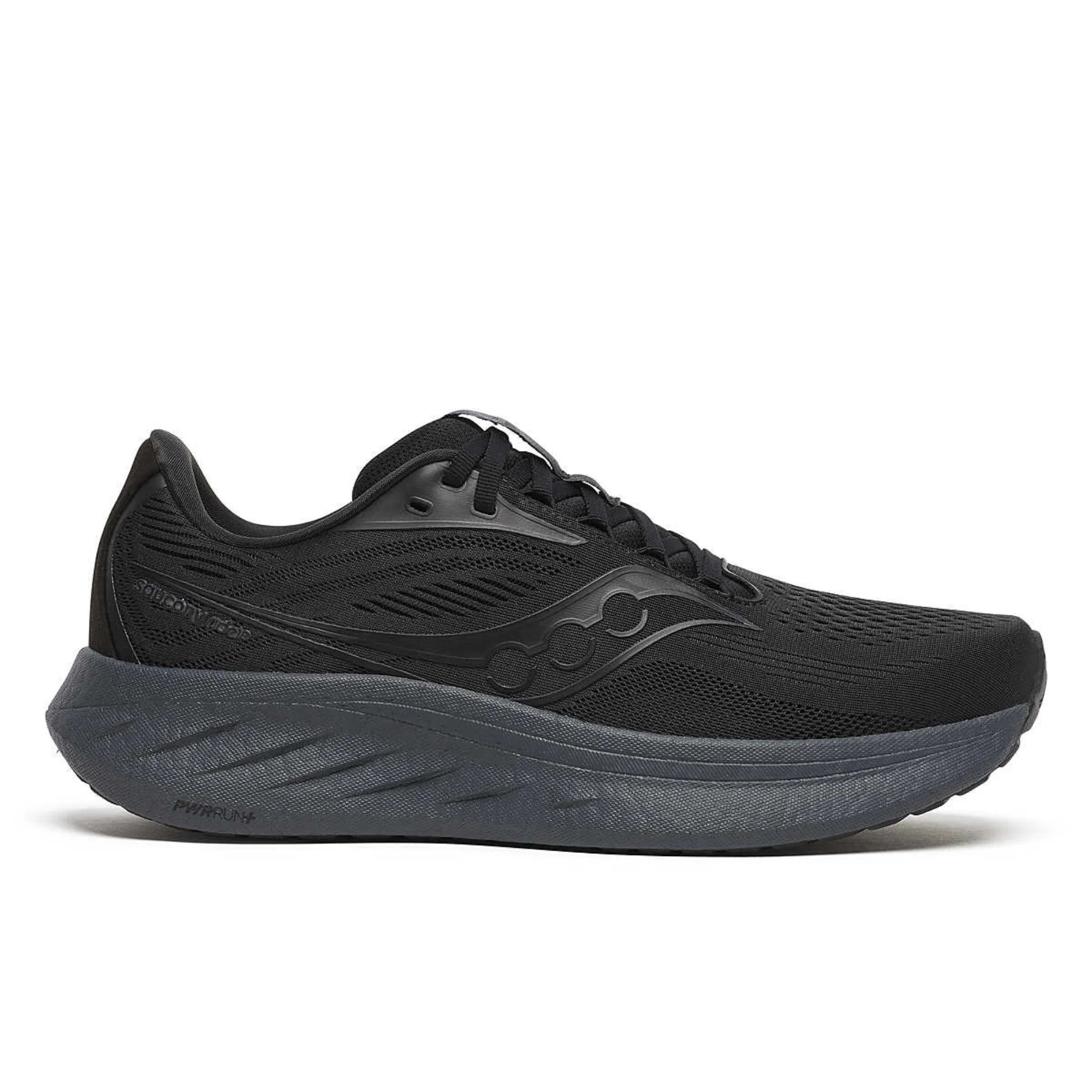 Saucony Men's Ride 18 Running Shoes (Black/Shadow)