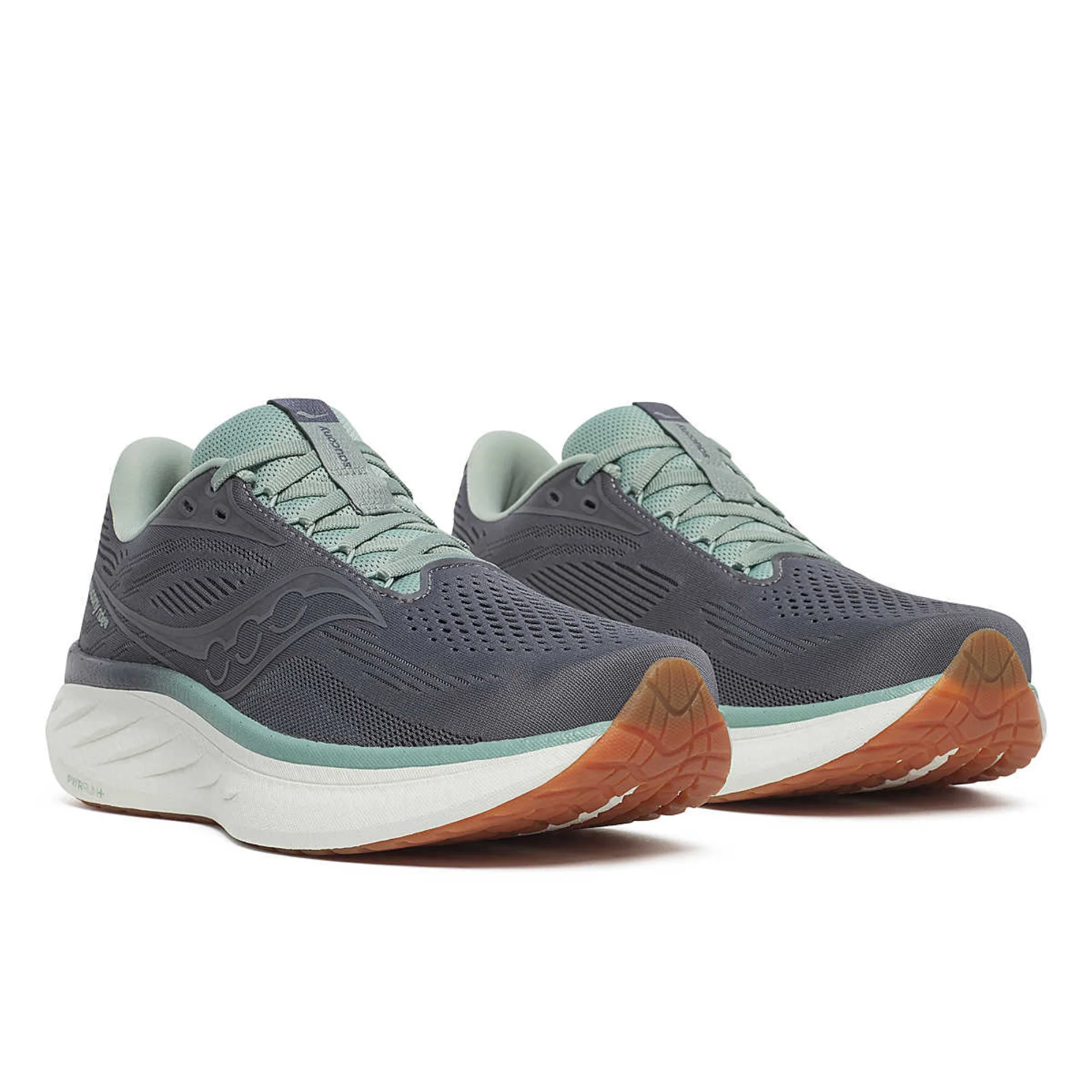 Saucony Men's Ride 18 Running Shoes (Carbon/Iceberg) - Image 4