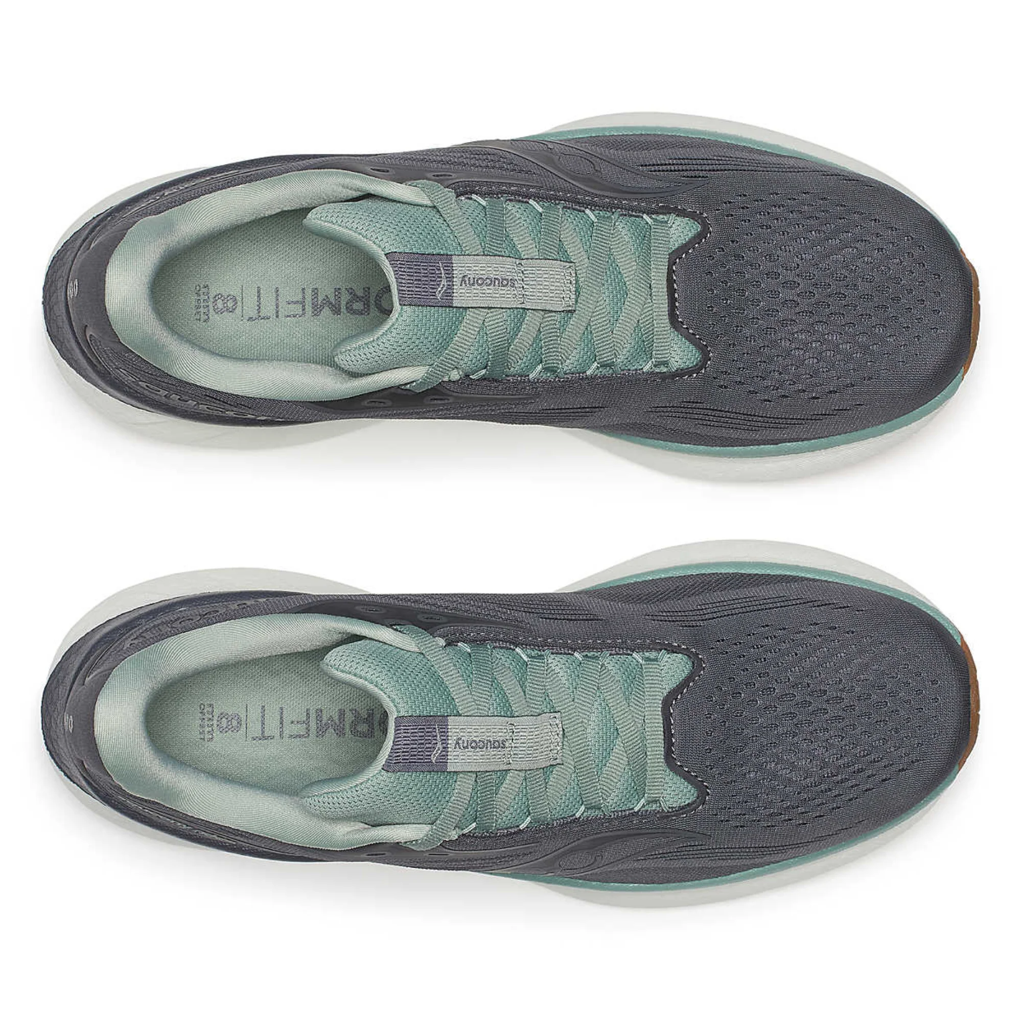 Saucony Men's Ride 18 Running Shoes (Carbon/Iceberg) - Image 6