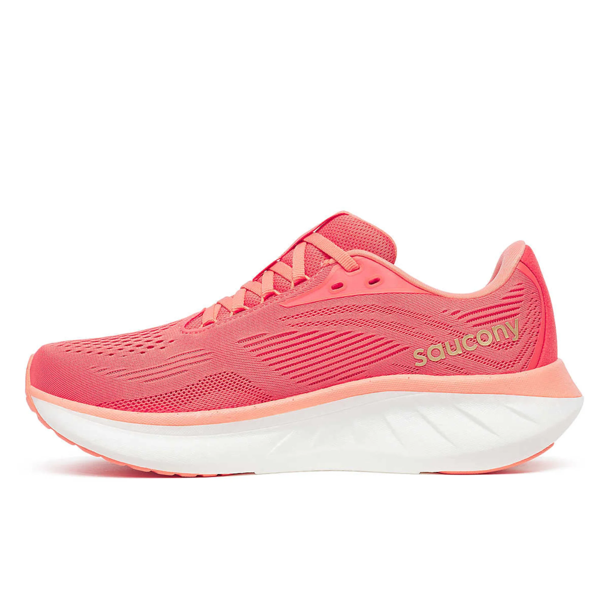 Saucony Women's Ride 18 Running Shoes (Coral/Salmon) - Image 2
