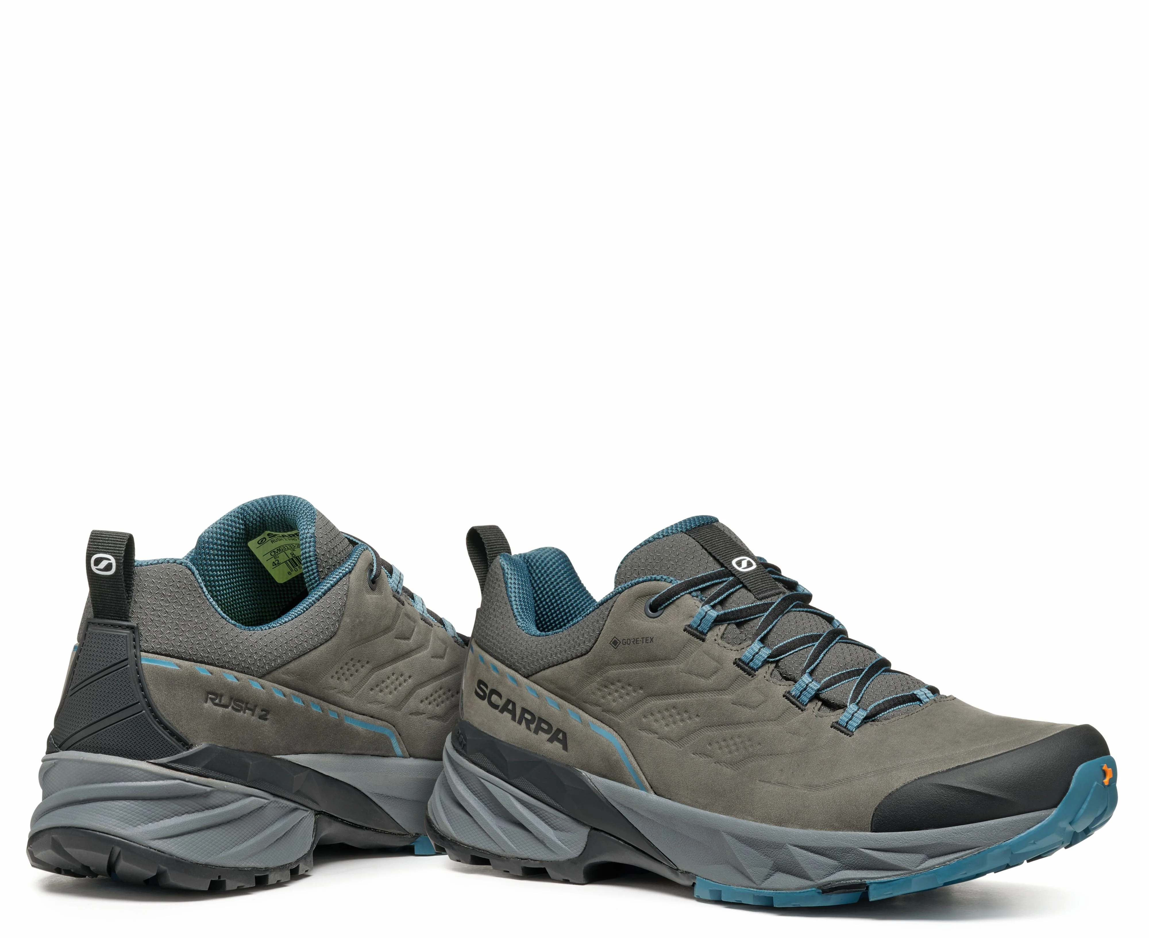 Scarpa Men's Rush 2 Pro Gore-Tex Trail Shoes (Titanium/Ocean) - Image 2