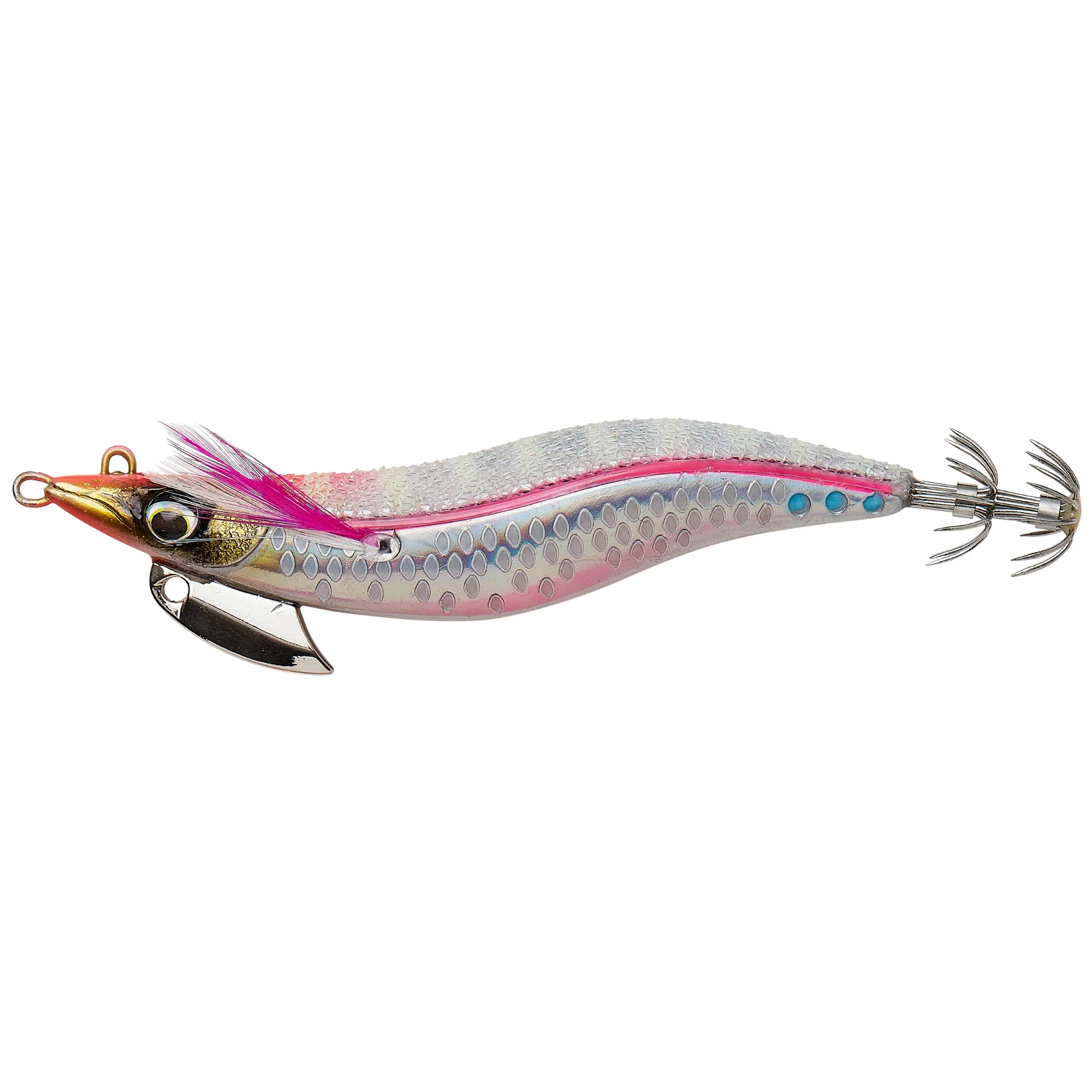 Savage Gear Squid Beat Egi Lure (14g/Sinking/#3.0)(White Pink Head)