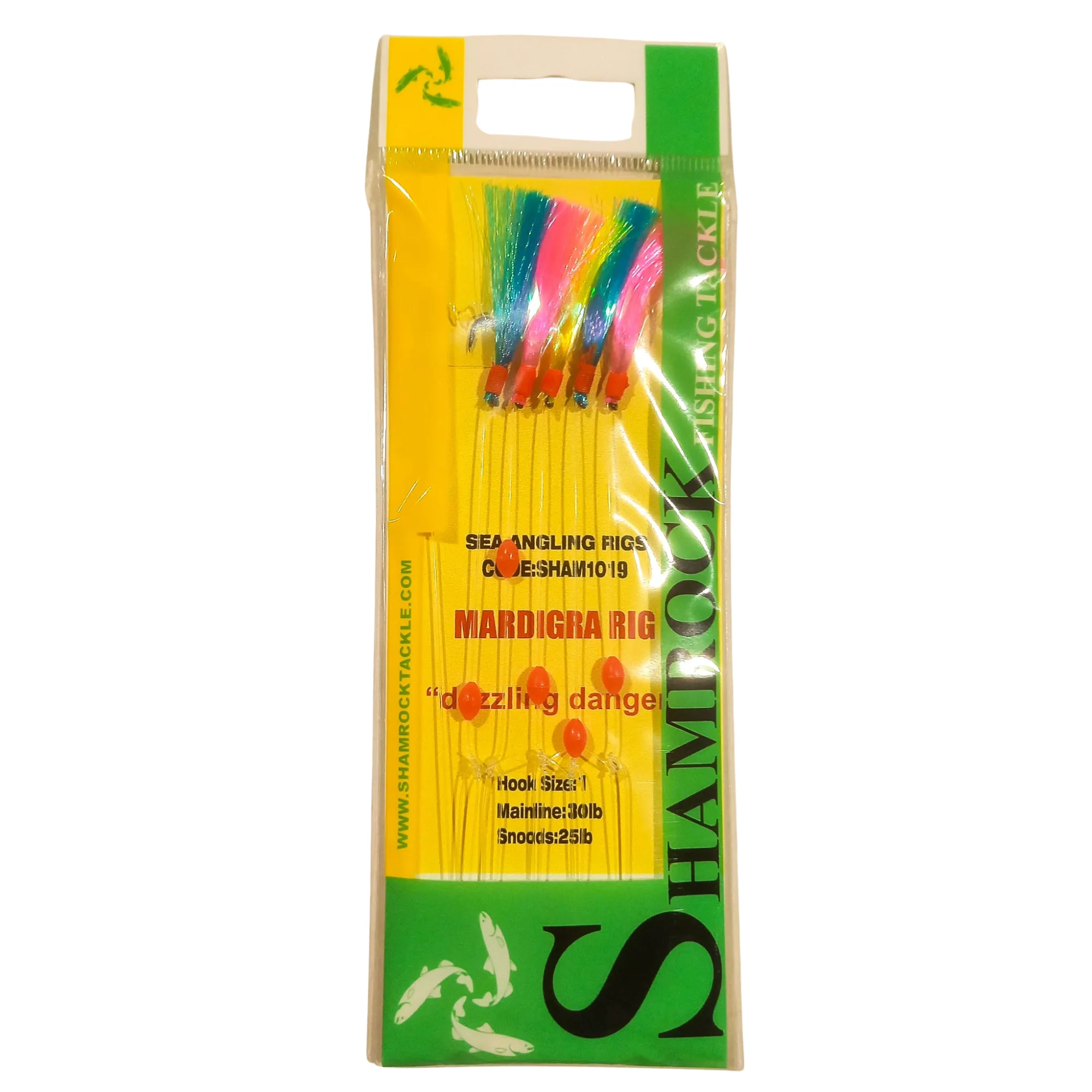 Shamrock Tackle 5 Hook Rig (Mardi Gras)(#1)