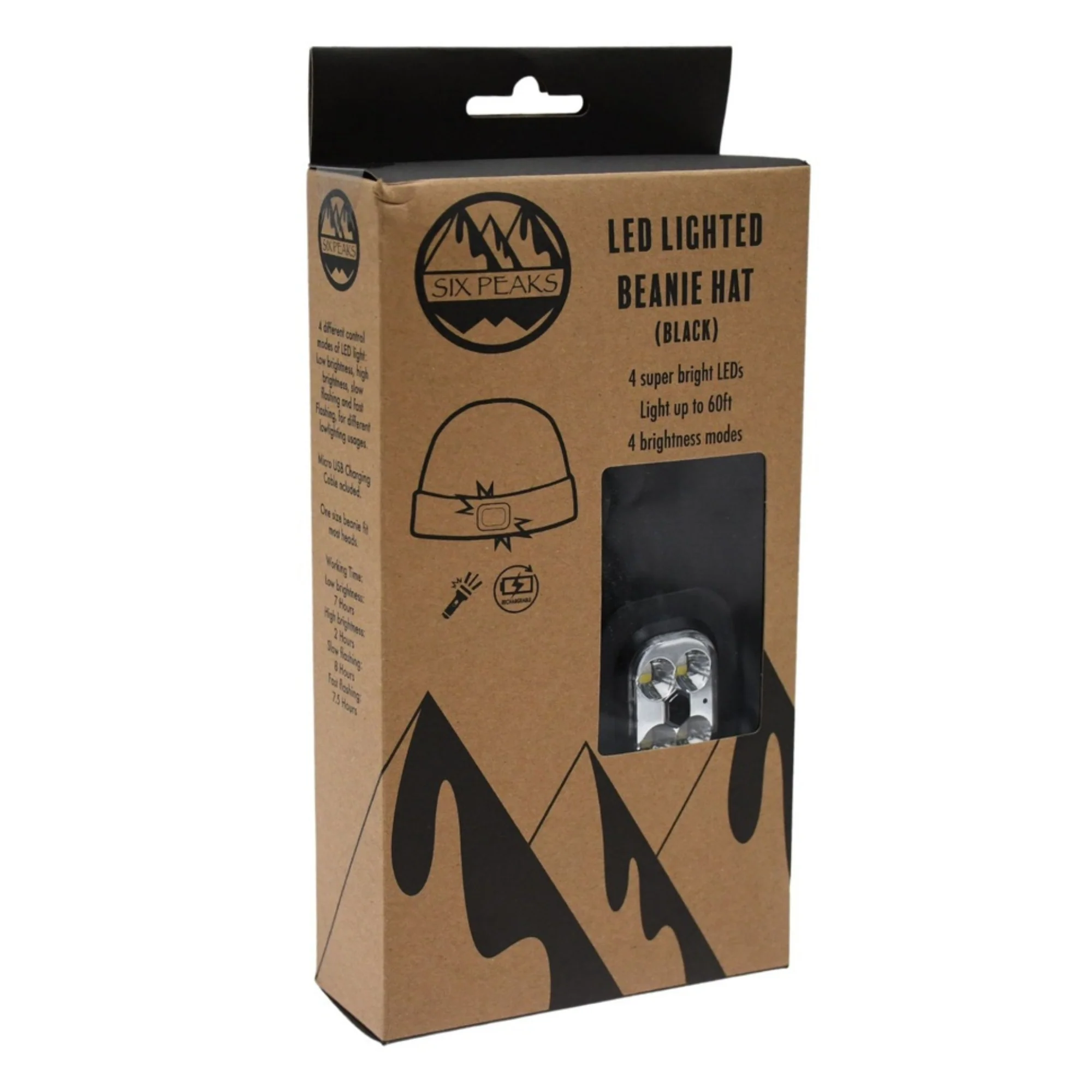 Six Peaks Unisex LED Lighted Beanie Hat (Pink) - Image 2