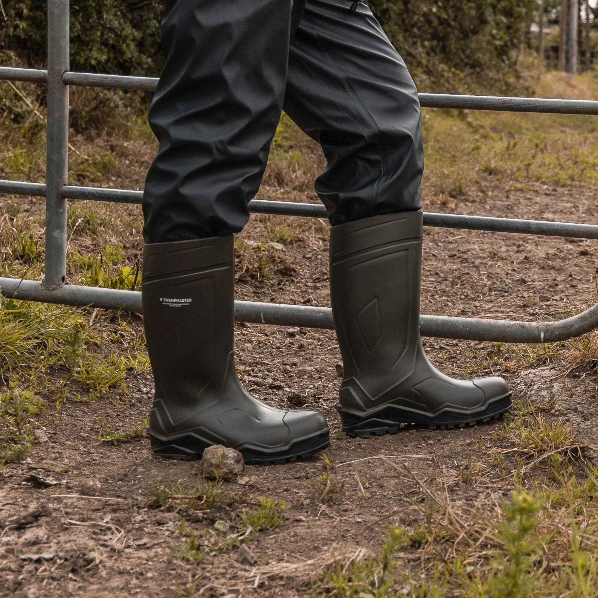 Swampmaster Pro Champion+ PU Non-Safety Wellies (Green) - Image 5