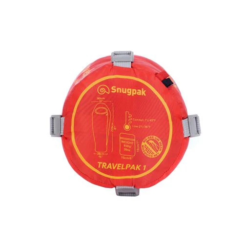 Snugpak Travelpak 1 2°C/7°C Sleeping Bag (Red) - Image 7